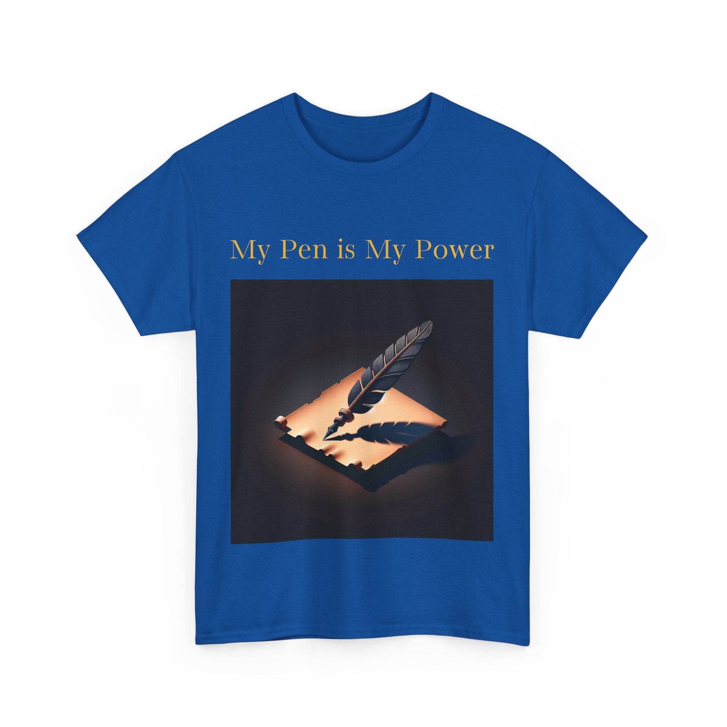 My Pen is My Power Unisex Heavy Cotton Tee - Creative Writer's Apparel - The Dreamer's Bookshop.