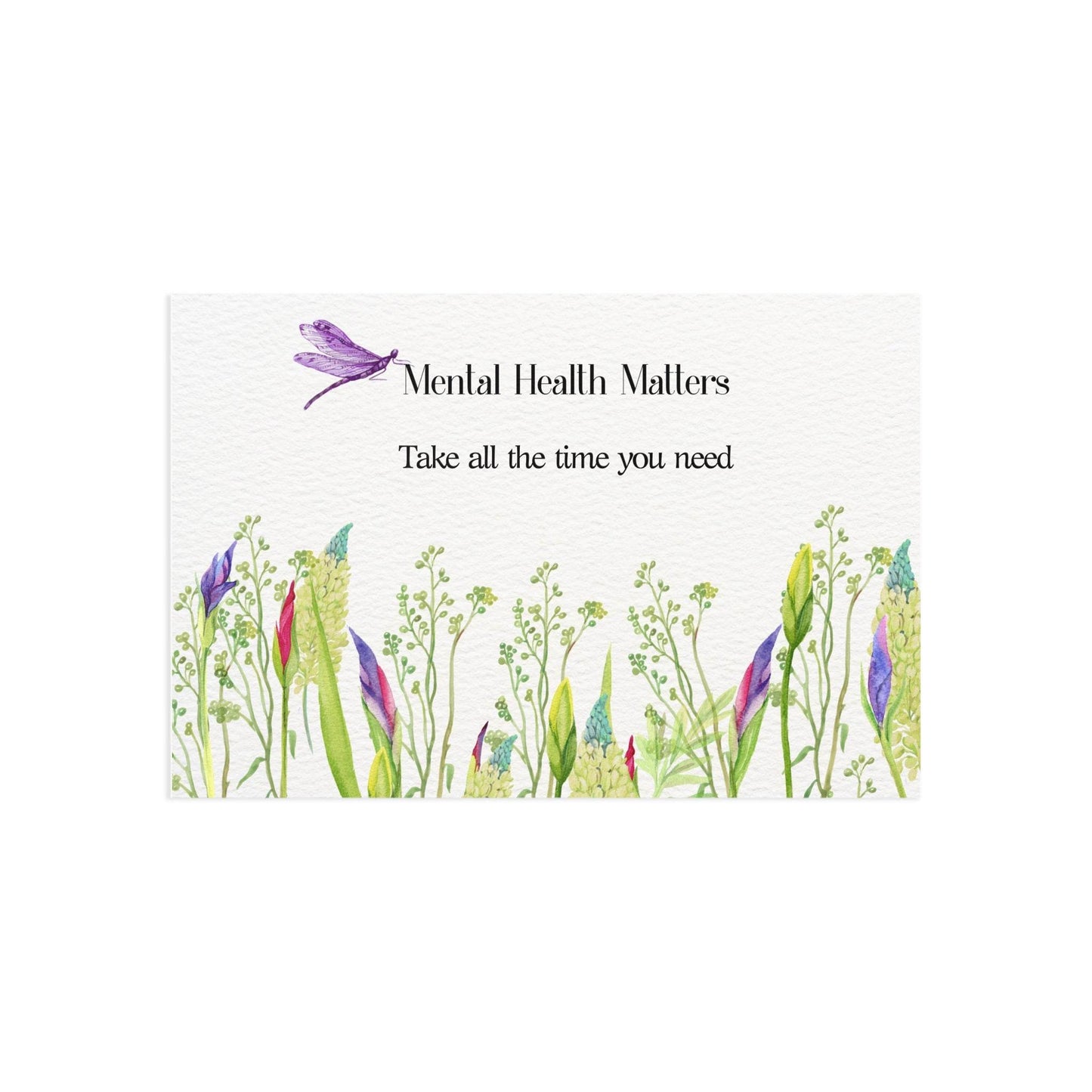 Watercolor "Take Time" Mental Health Matters Art Print - The Dreamer's Bookshop.
