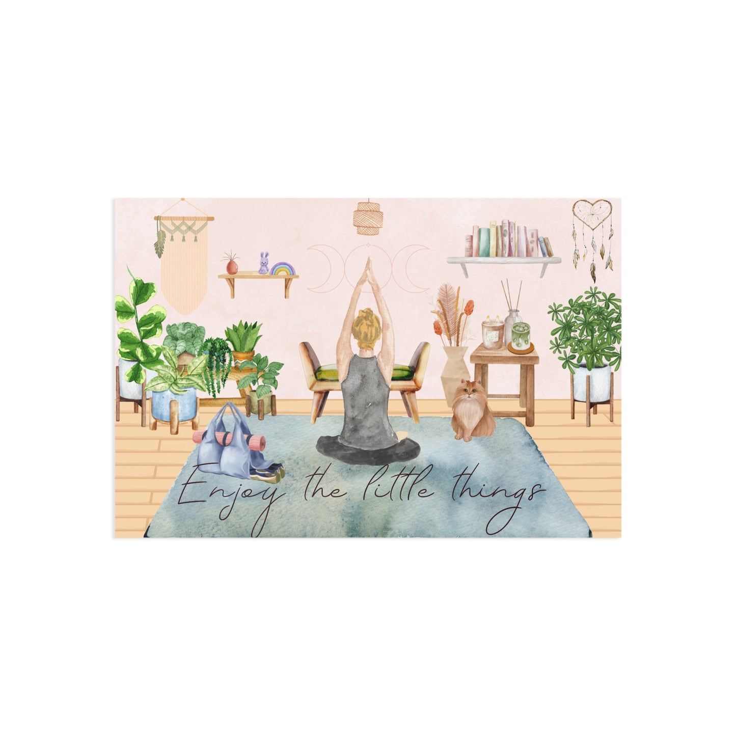 The Dreamer's Bookshop "Yoga" Enjoy the Little Things Card - The Dreamer's Bookshop.