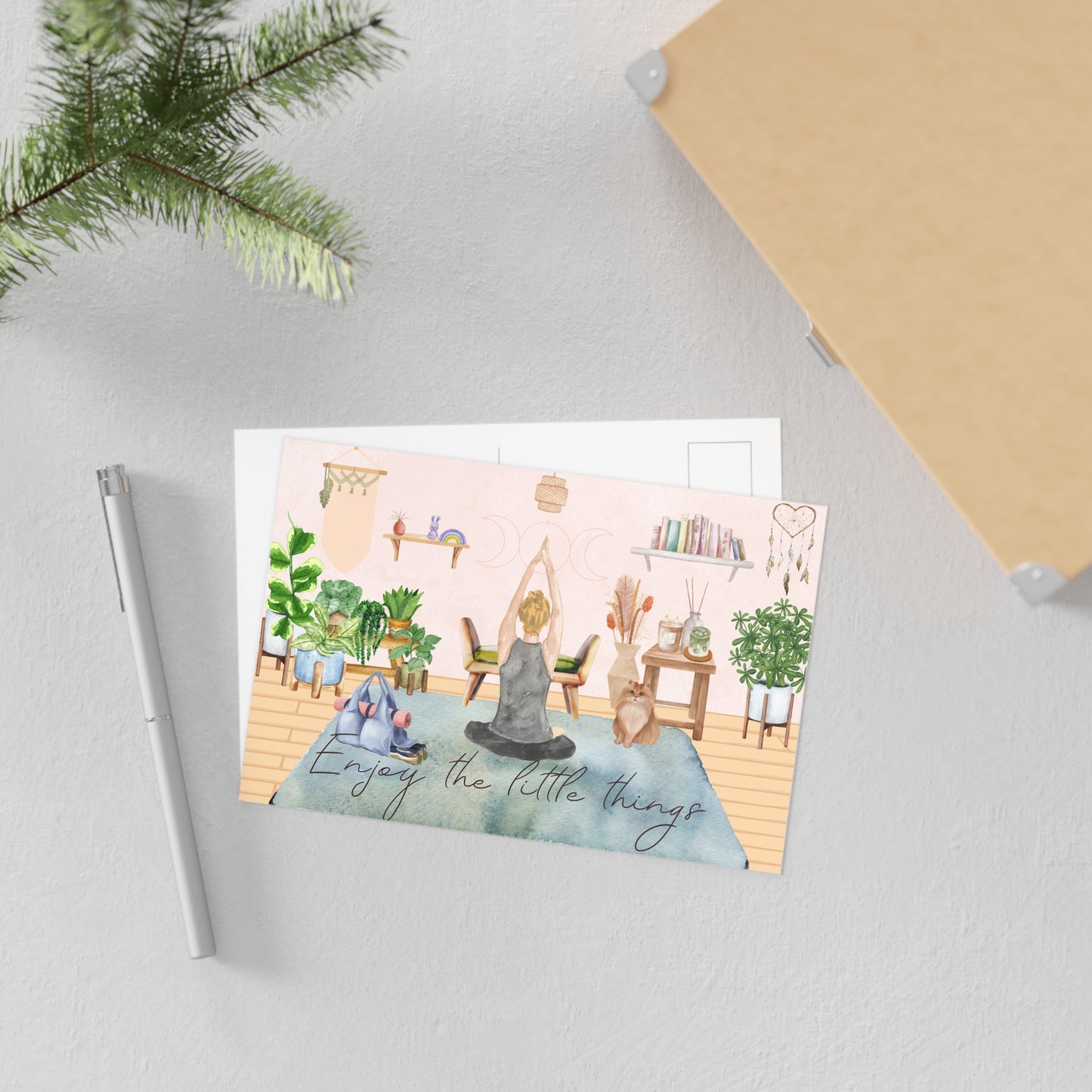 The Dreamer's Bookshop "Yoga" Enjoy the Little Things Card - The Dreamer's Bookshop.