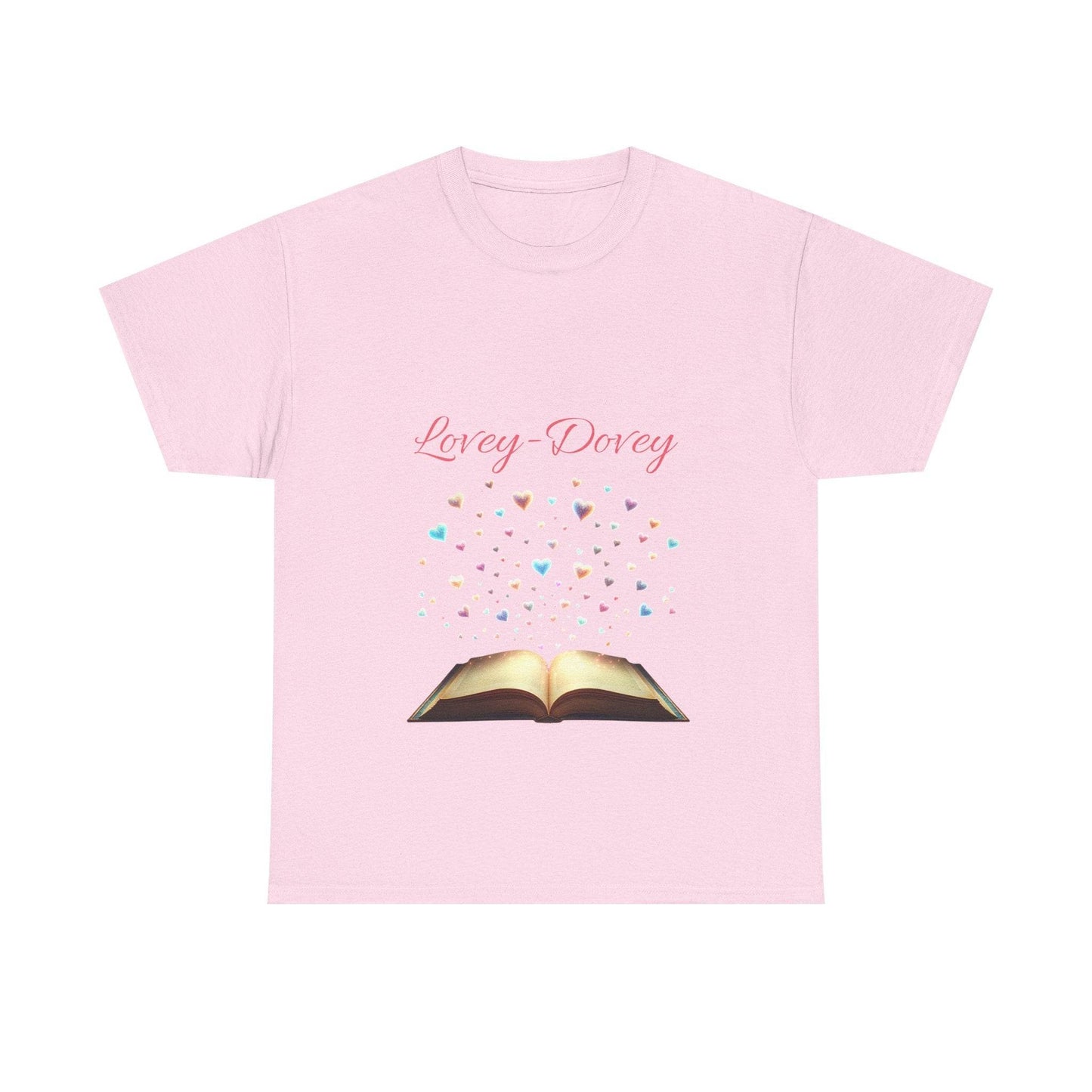 Lovey - Dovey - Unisex Heavy Cotton Tee - Sweet Romance - The Dreamer's Bookshop.
