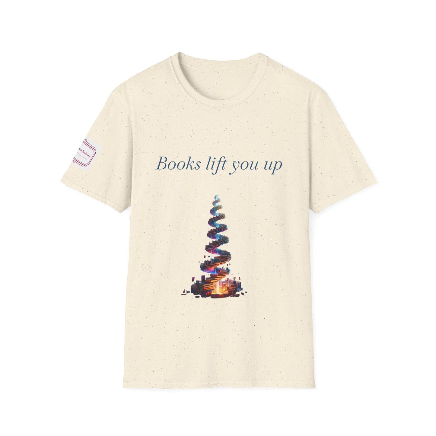 Inspirational Unisex T-Shirt - Books Lift You Up - The Dreamer's Bookshop.