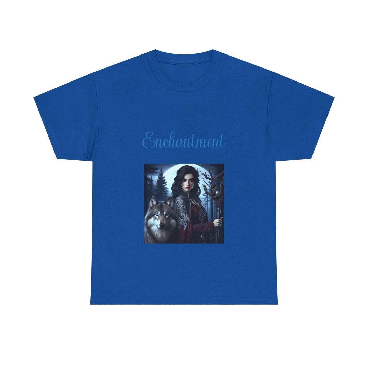 Enchanting Wolf Witch Unisex Heavy Cotton Tee - The Dreamer's Bookshop.