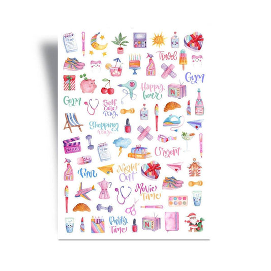 Very Wonder di Chiara Veri - Stickers - dagelijkse routine - The Dreamer's Bookshop.