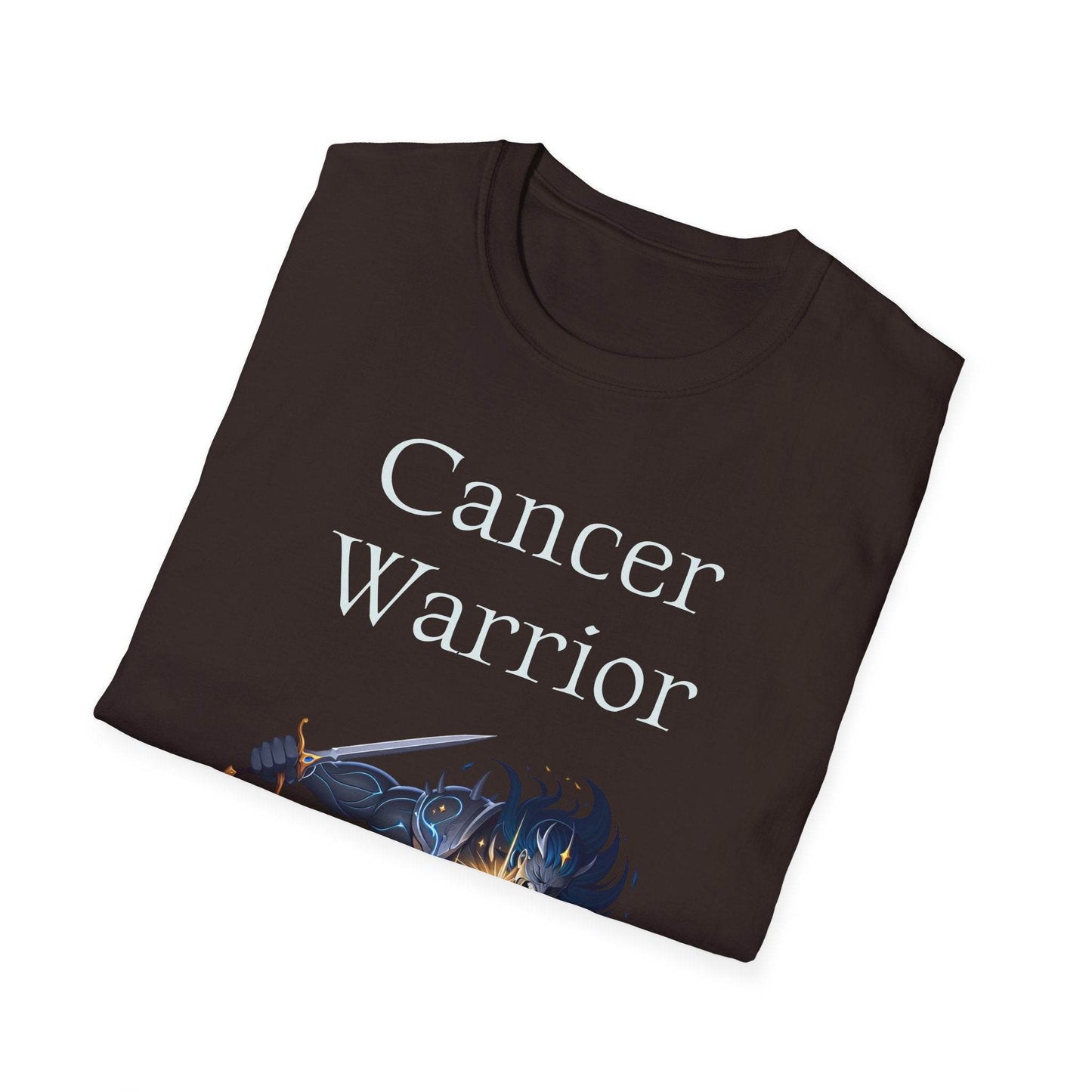 Cancer Warrior Unisex Softstyle T-Shirt - Empowering Graphic Tee for Women's Health Awarenes - The Dreamer's Bookshop.