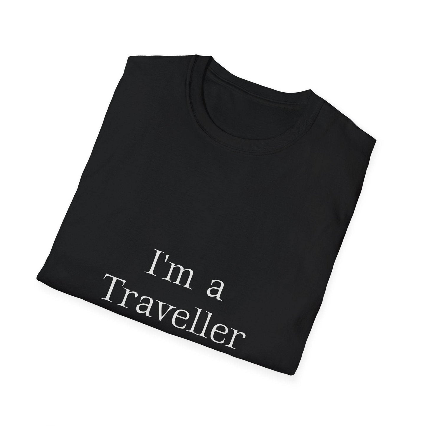 Unisex Softstyle T-Shirt - 'I'm a Traveller of Worlds' & 'Books Take Me Places Far & Beyond' - The Dreamer's Bookshop.