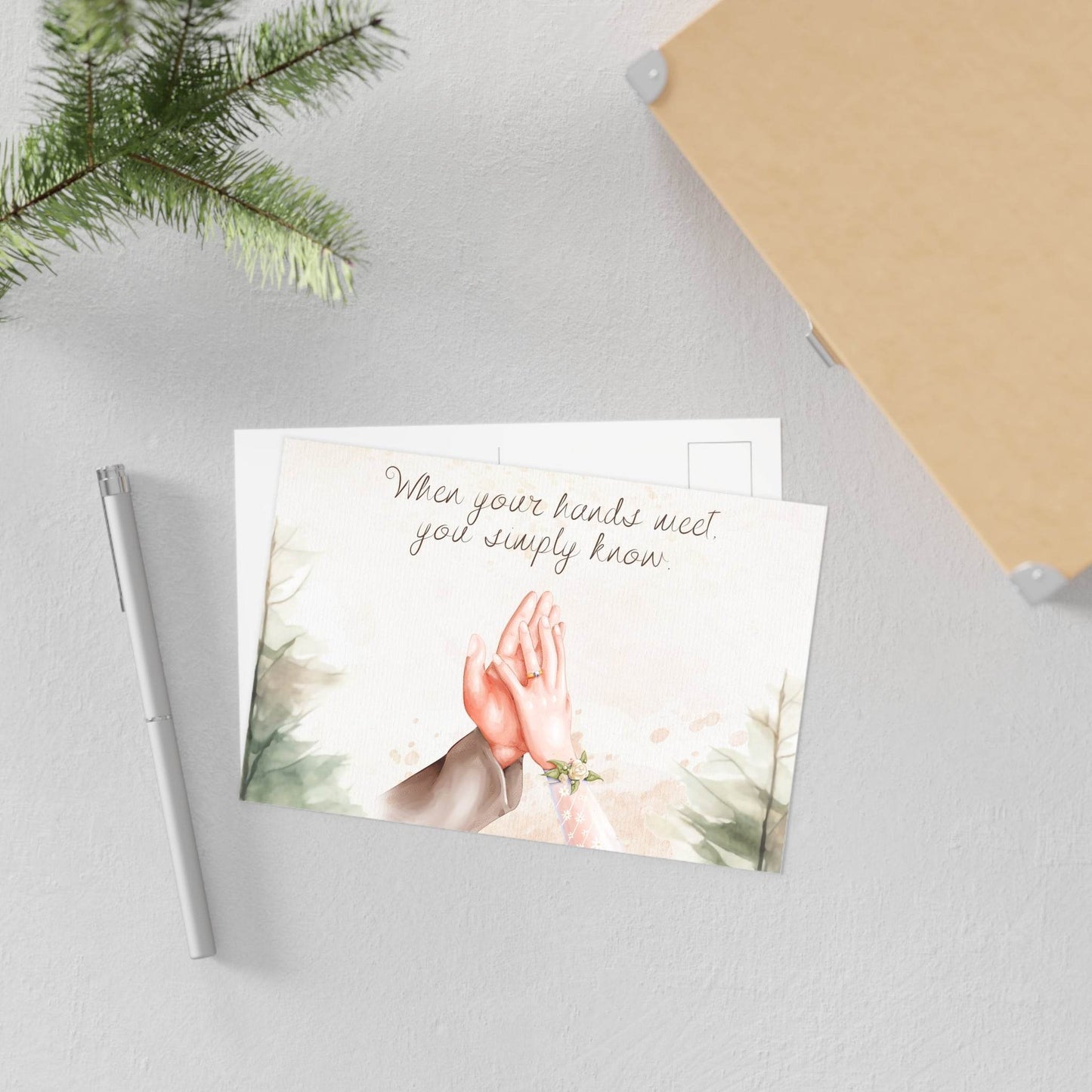 The Dreamer's Bookshop Cute "Your Hands" Wedding Card - The Dreamer's Bookshop.