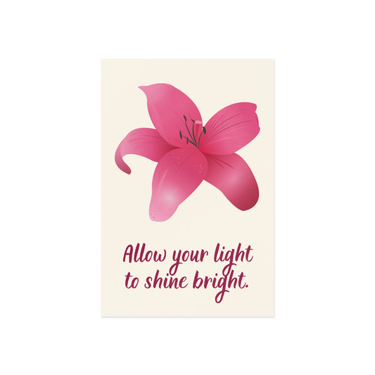 The Dreamer's Bookshop - Love Yourself Card "Your light" - The Dreamer's Bookshop.