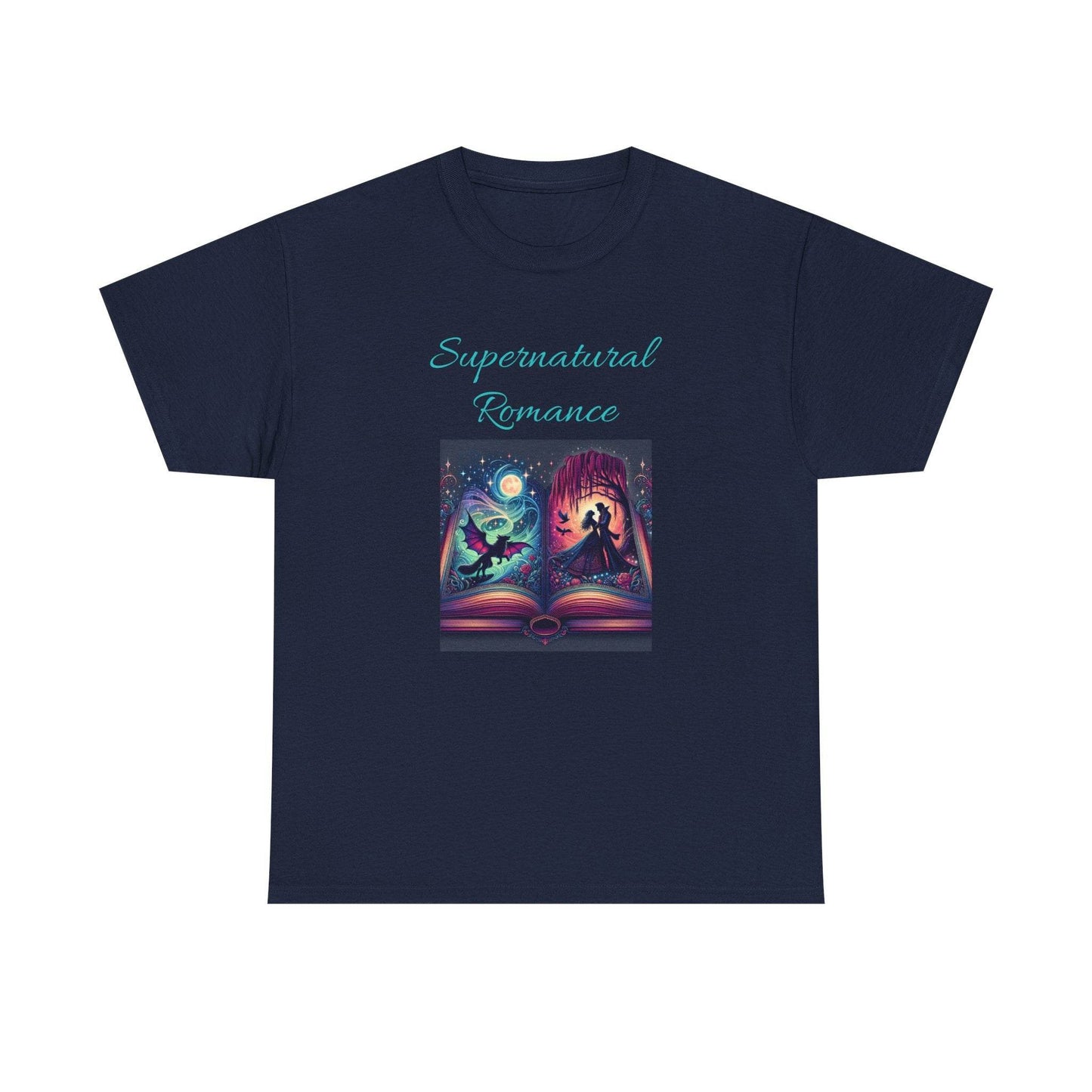Fiction - Graphic Tee - Unisex Heavy Cotton T-Shirt - Supernatural Romance - The Dreamer's Bookshop.