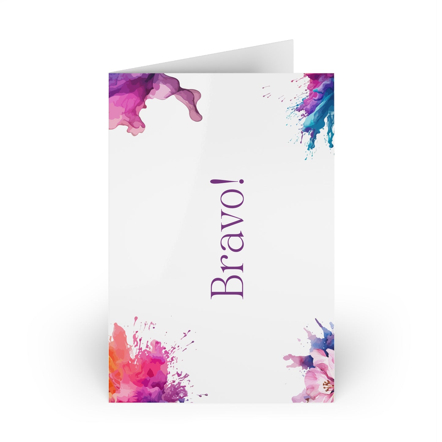 Watercolor Art Exclamation Card "Bravo" Joyful Print - The Dreamer's Bookshop.