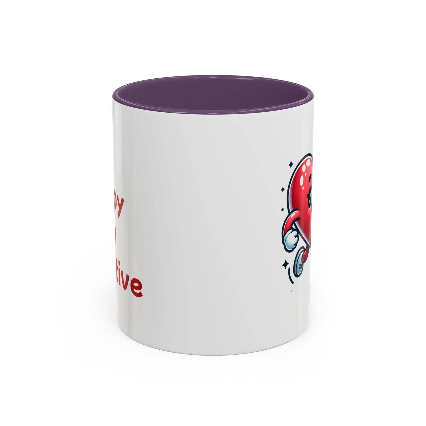 Playful Heart Running Coffee Mug - Cute Gift for Positive Thinkers - The Dreamer's Bookshop.
