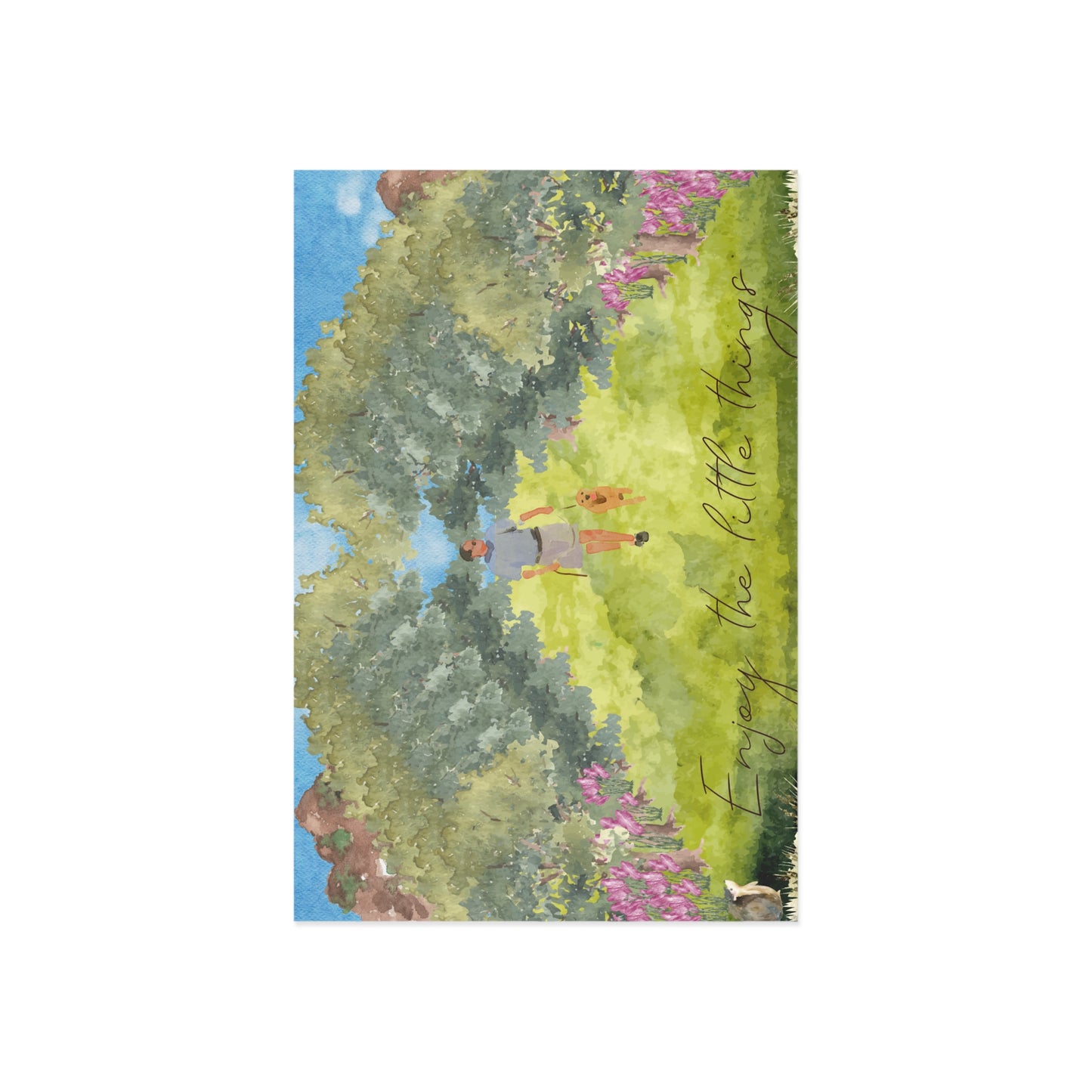 The Dreamer's Bookshop "Dog Walk" Enjoy the Little Things Card - The Dreamer's Bookshop.