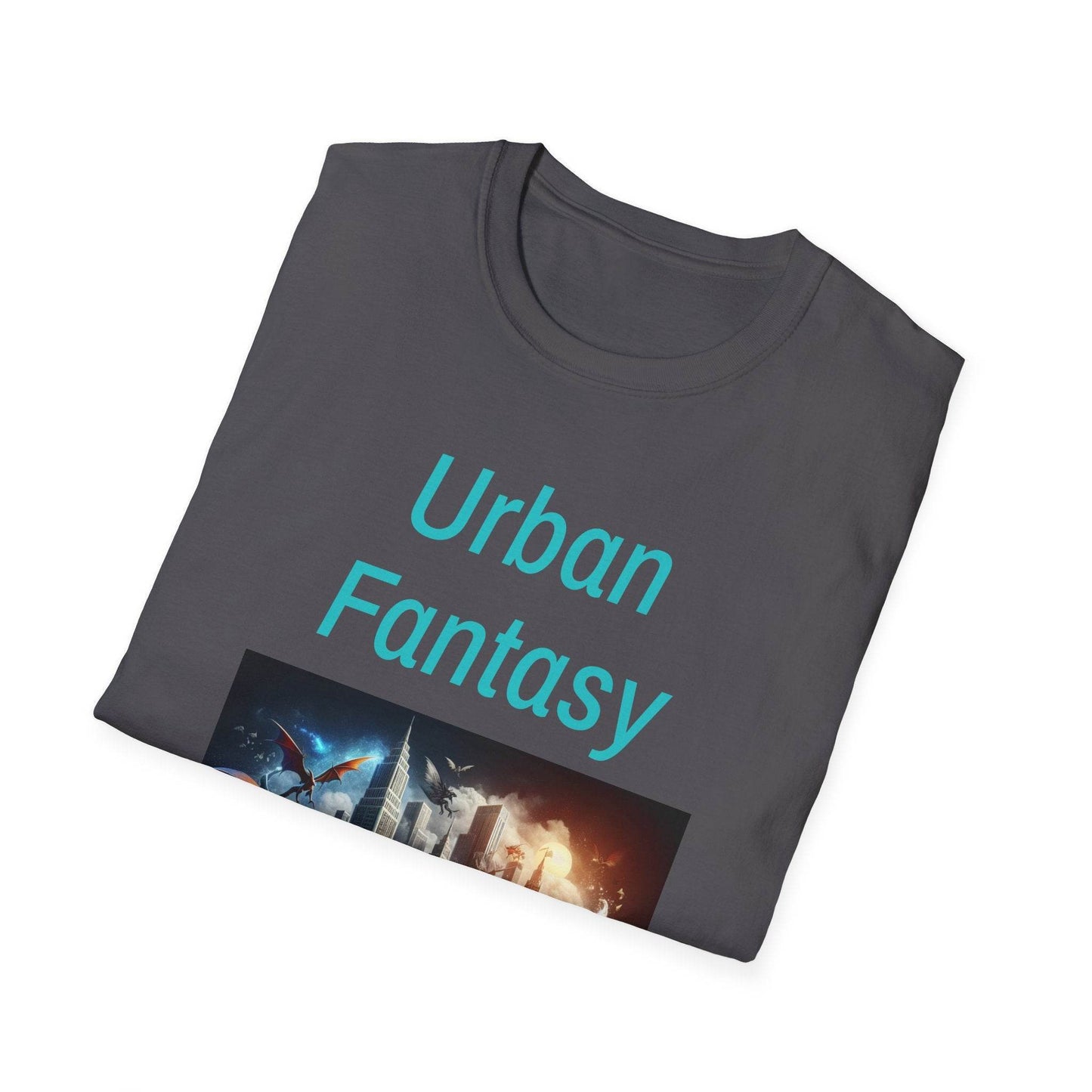 Urban Fantasy Unisex Softstyle T-Shirt - Dreamy Book Design for Book Lovers - The Dreamer's Bookshop.