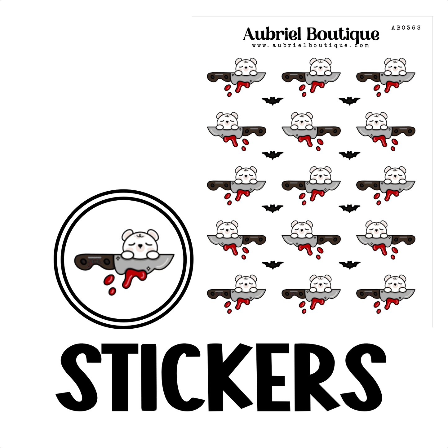 AubrielBoutique - HALLOWEEN, plannerstickers — AB0363 - The Dreamer's Bookshop.
