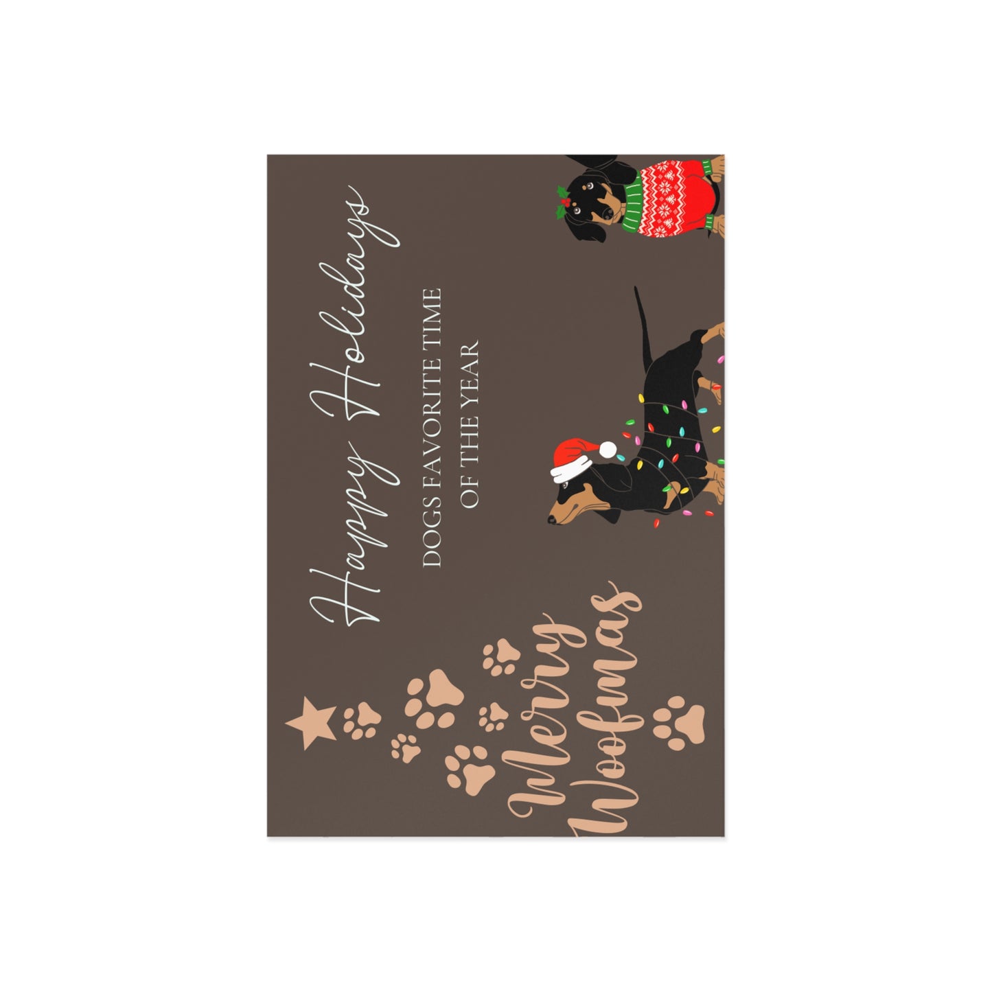 The Dreamer's Bookshop "Dogs XMas" Cute Christmas Card