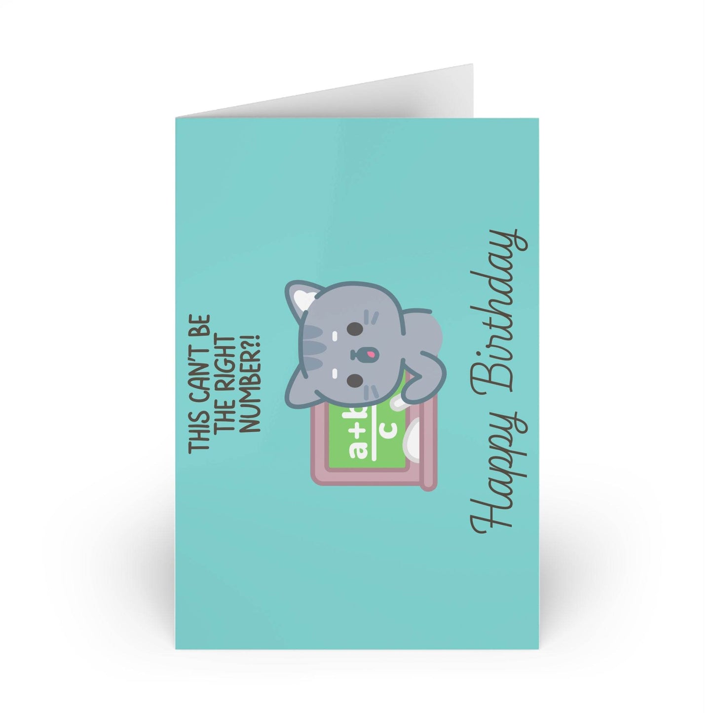 The Dreamer's Bookshop Cute "Not the right number" Cat Birthday Card - The Dreamer's Bookshop.