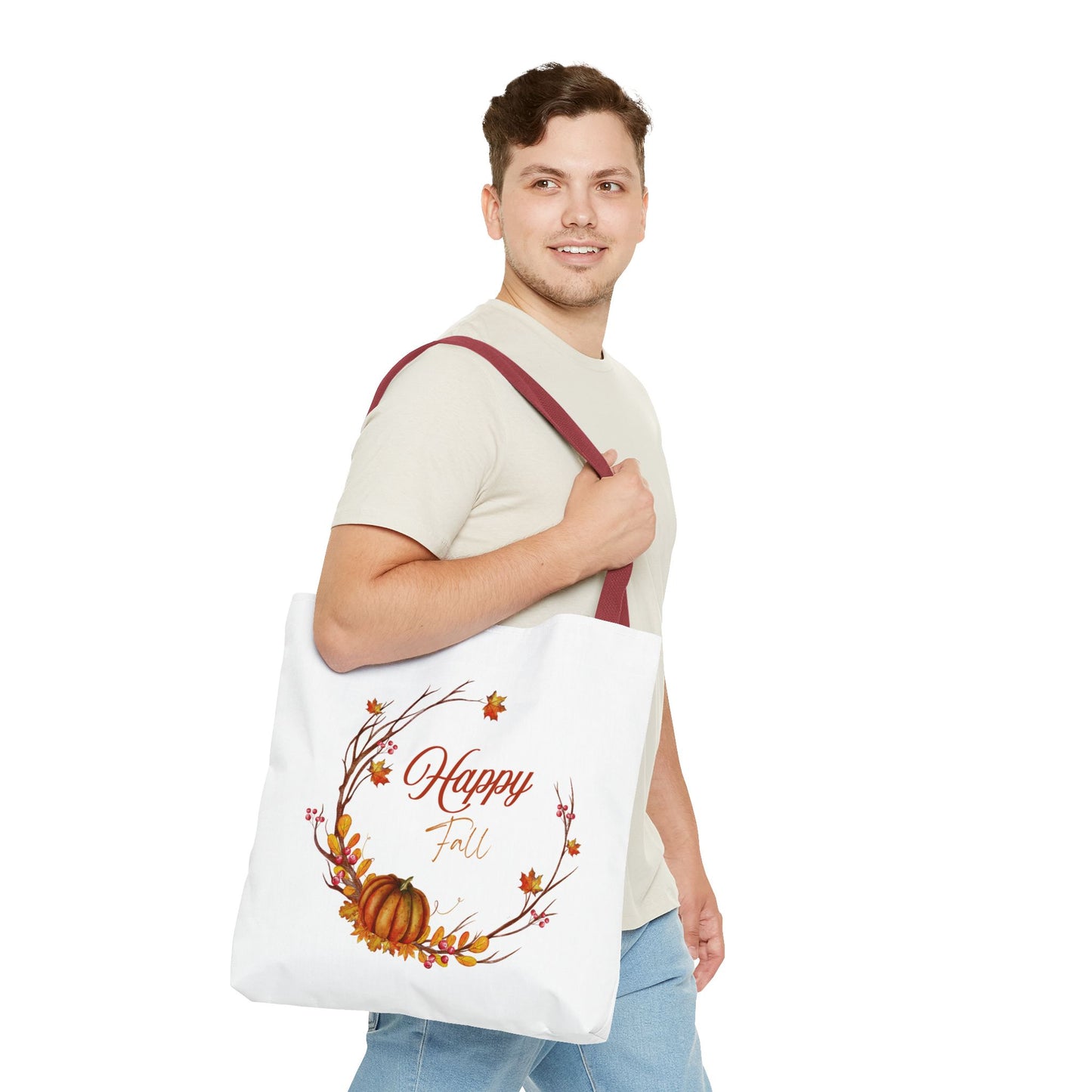 Happy Fall Tote Bag - Cozy Autumn Design