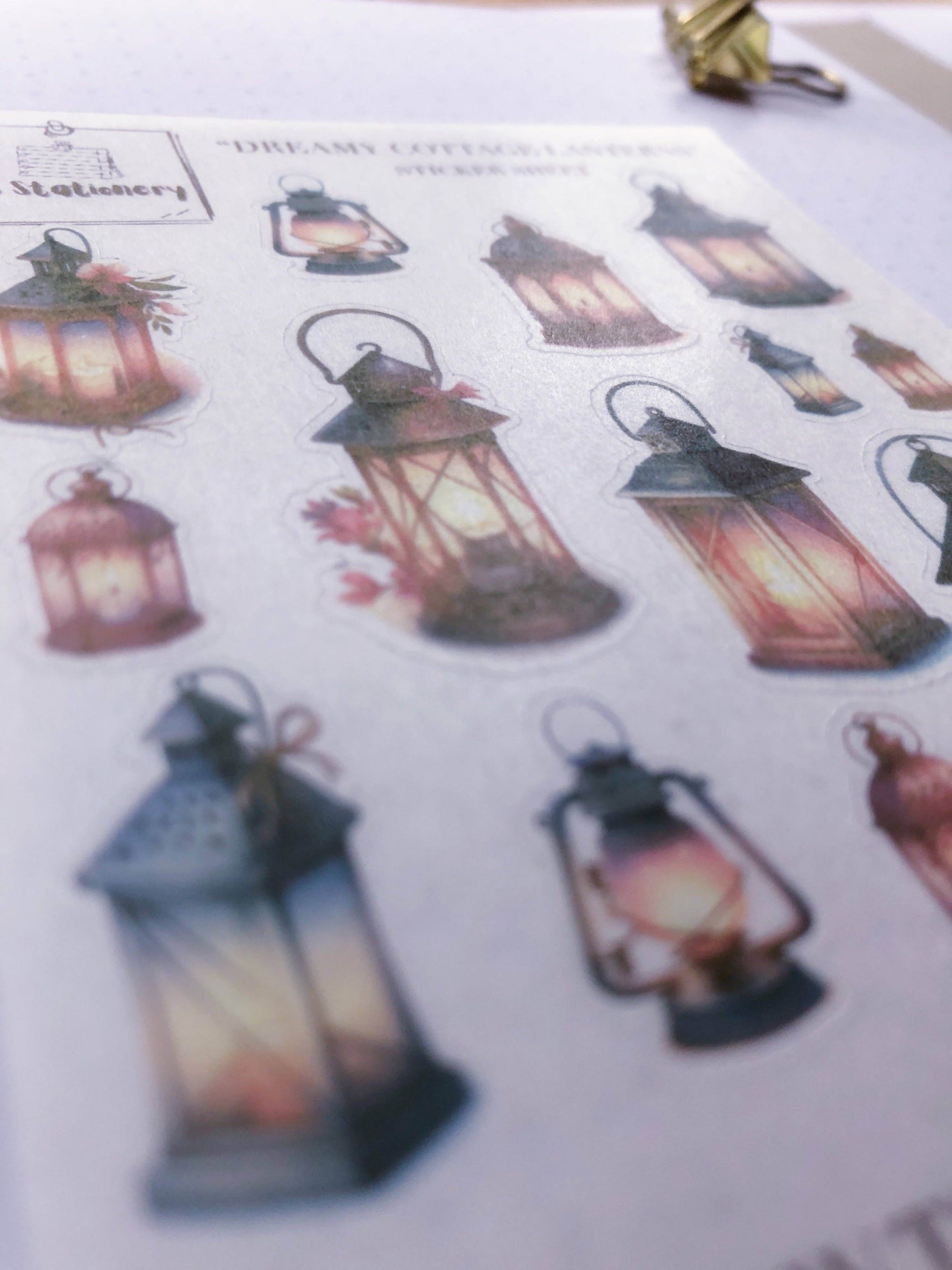 T's Stationery - Washi-stickervel „Dreamy Lanterns” - The Dreamer's Bookshop.