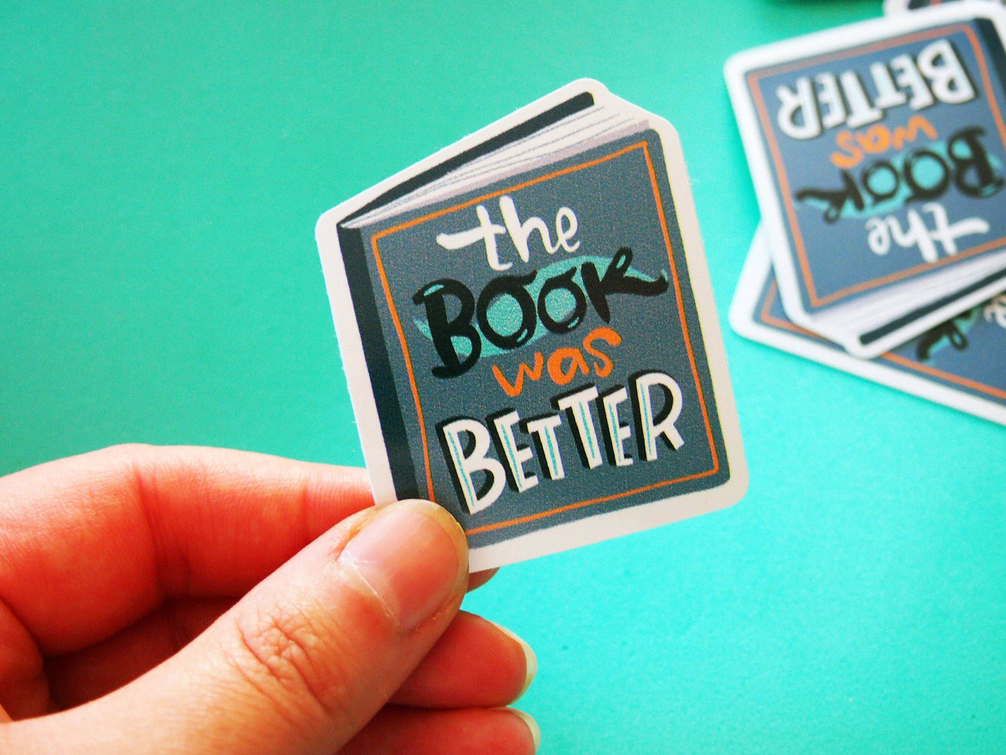 Irene Renon illustrations - Boekstickers, cadeau voor boekenliefhebbers, het boek was beter, vinyl - The Dreamer's Bookshop.