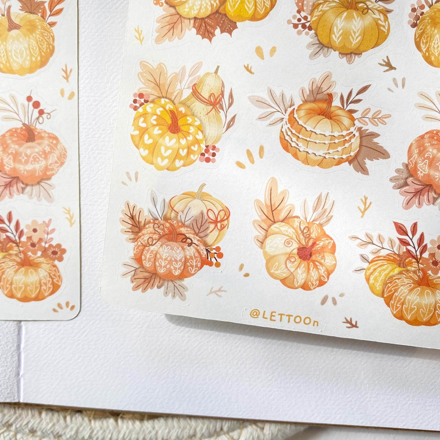 LETTOOn - Stickervel - Sweet Pumpkin - The Dreamer's Bookshop.