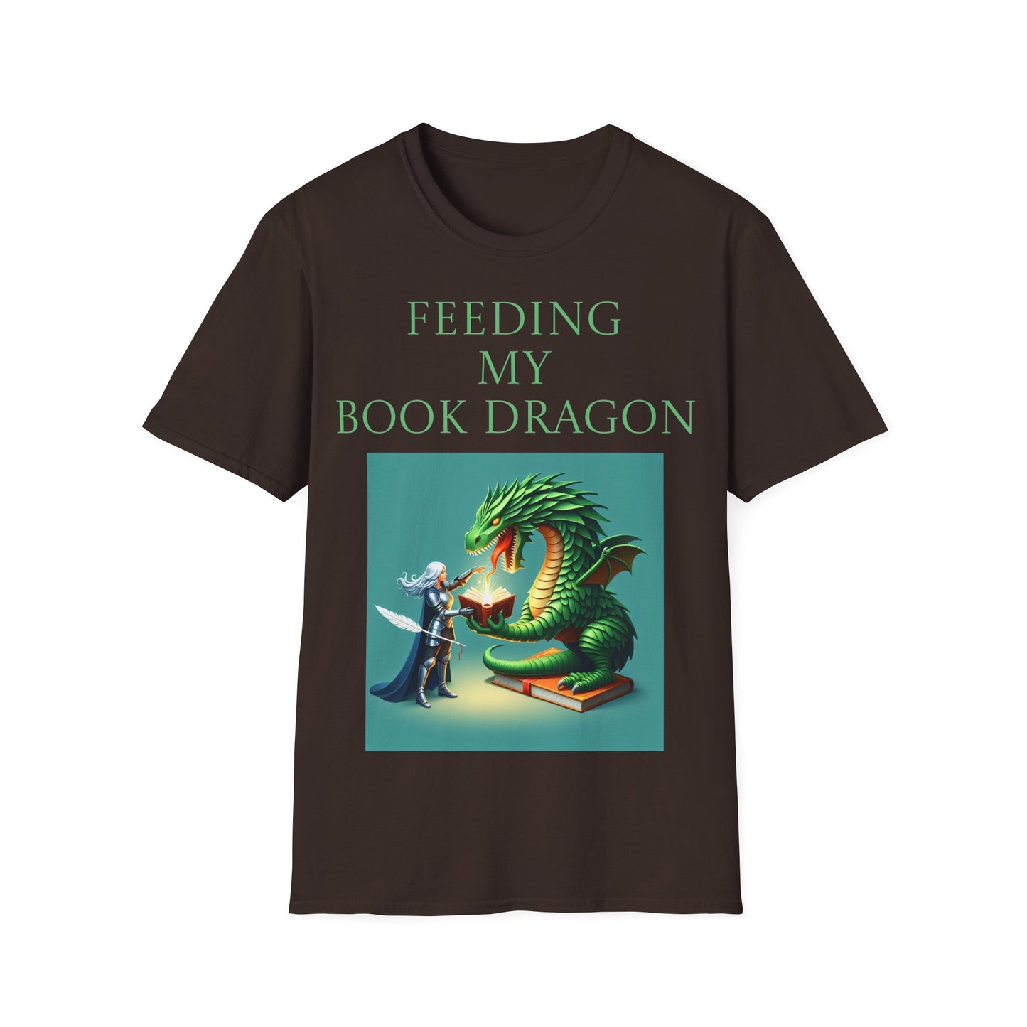 Unisex -Inspired T-Shirt - "Book Dragon" - Perfect for Book Lovers - The Dreamer's Bookshop.