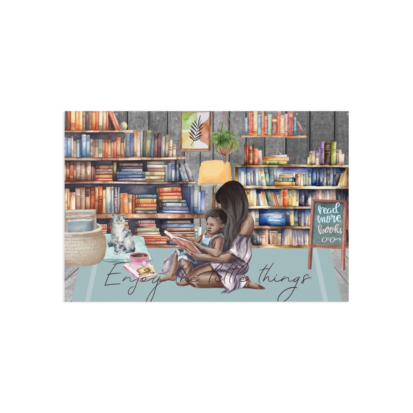 The Dreamer's Bookshop "Mom Reading" Enjoy the Little Things Card - The Dreamer's Bookshop.