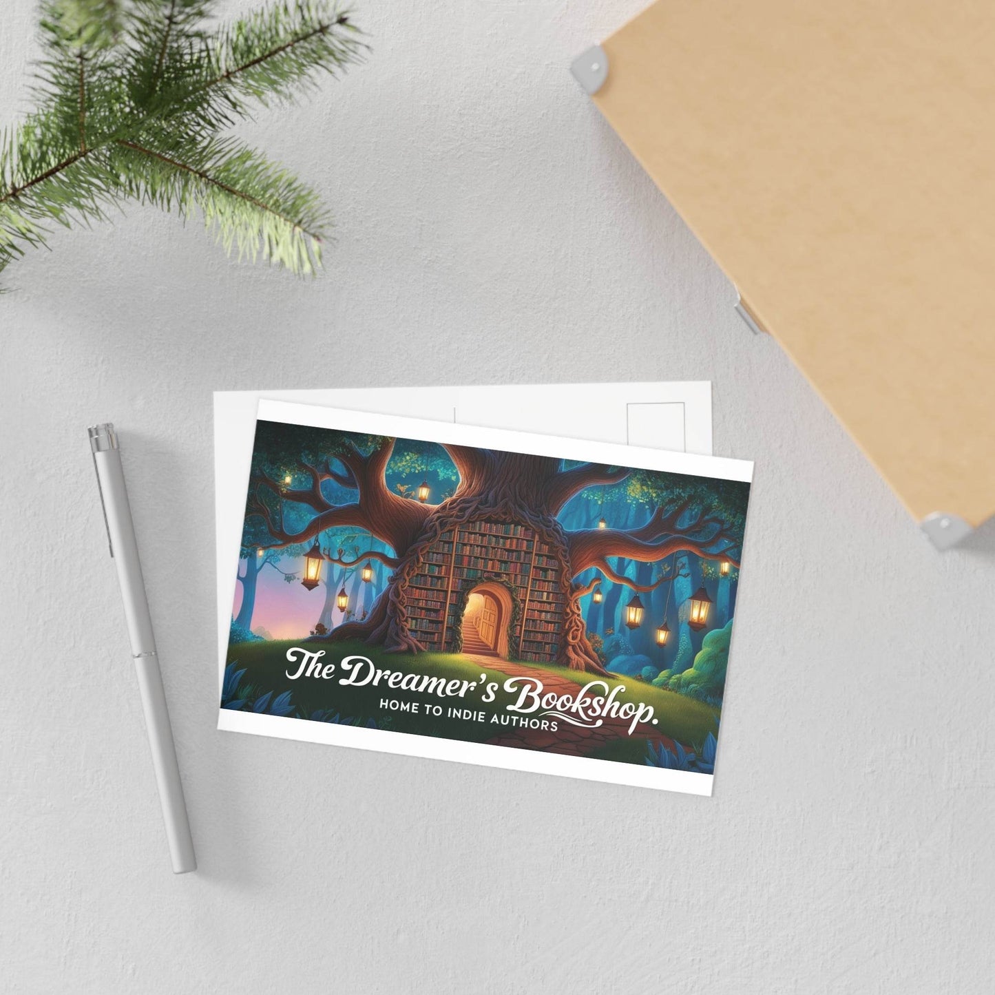 The Dreamer's Bookshop - Tree and Books Card - The Dreamer's Bookshop.