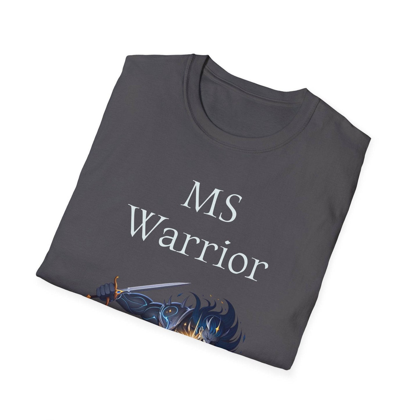 M.S. Warrior Unisex Softstyle T-Shirt - Empowering Graphic Tee for Women's Health Awareness - The Dreamer's Bookshop.