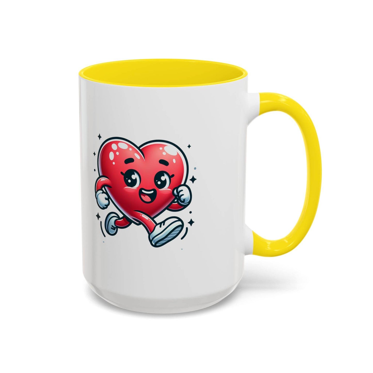 Cute Heart Character Coffee Mug - 11 & 15oz - The Dreamer's Bookshop.