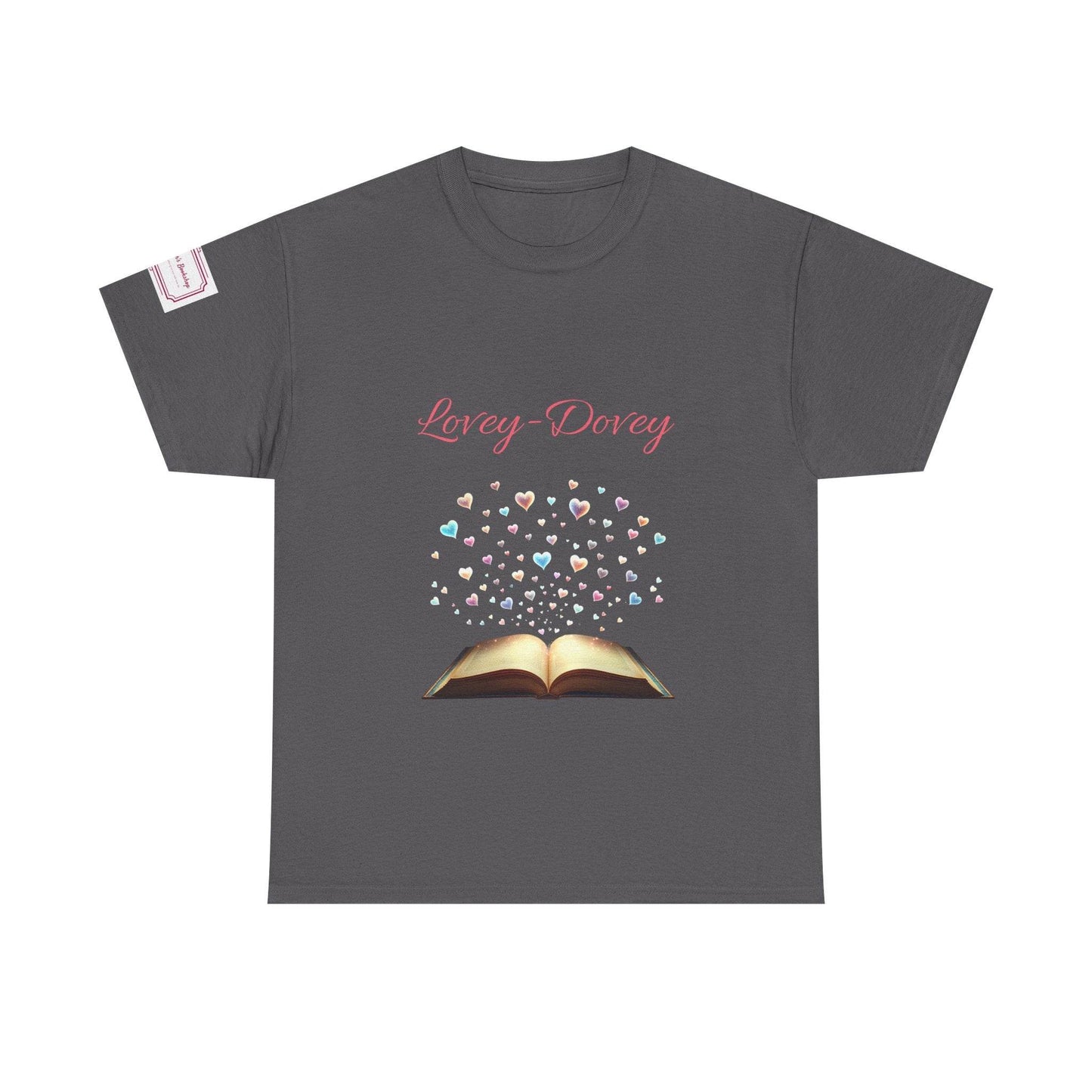 Lovey-Dovey - Graphic Unisex Heavy Cotton Tee - The Dreamer's Bookshop.
