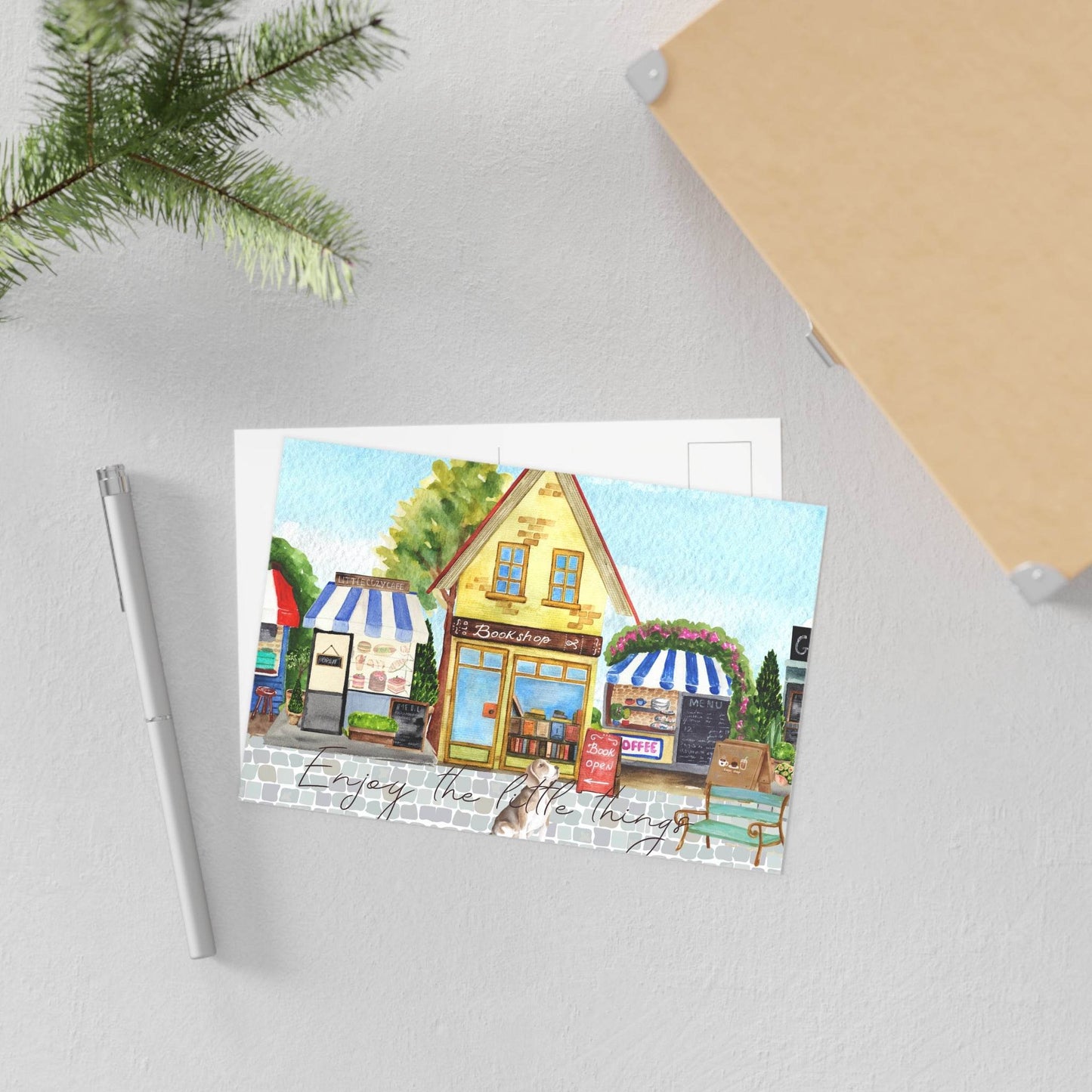 The Dreamer's Bookshop "Bookshop" Enjoy the Little Things Card - The Dreamer's Bookshop.