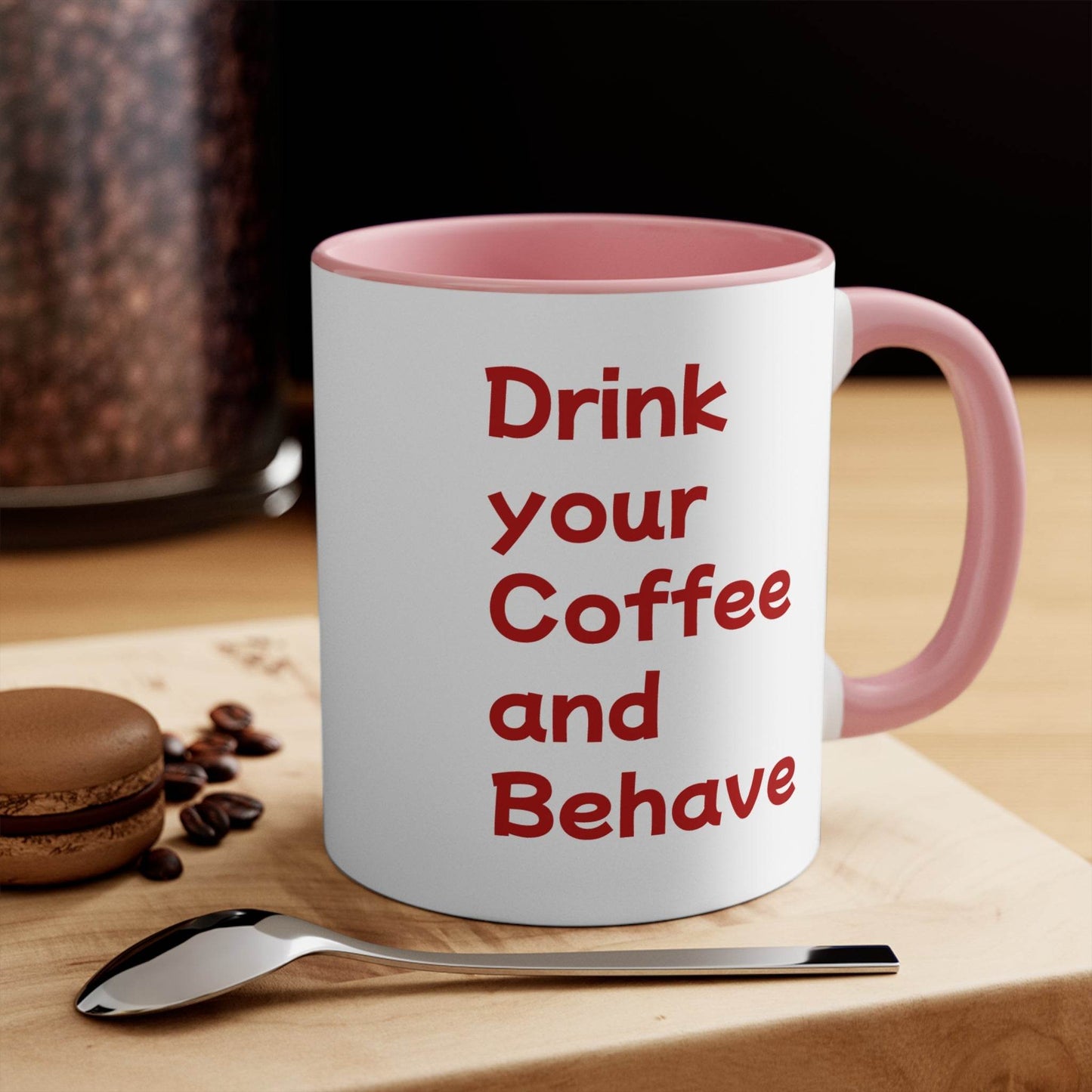 Funny Dog Pawsitive Mug - 11oz Drink and Behave Coffee Cup - The Dreamer's Bookshop.