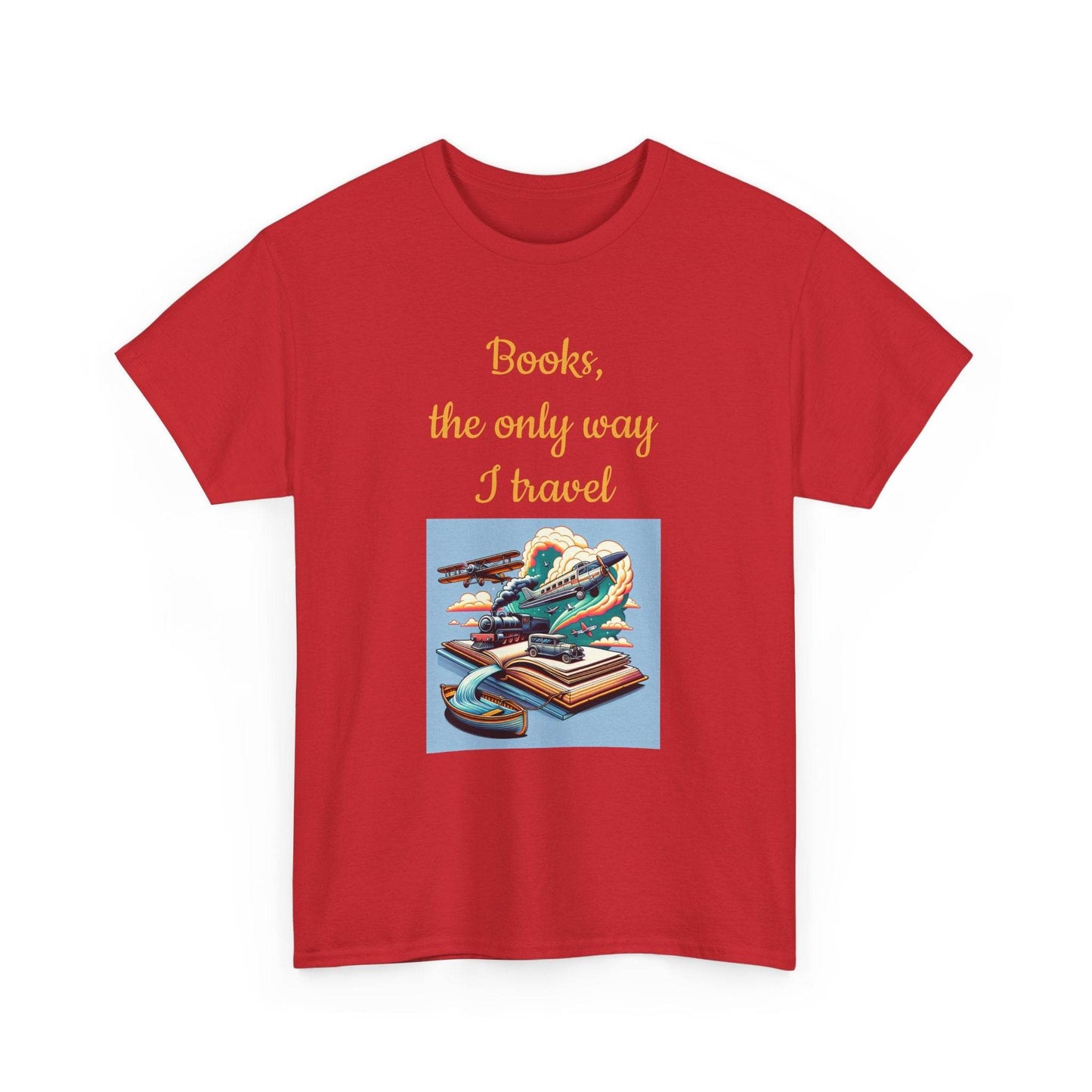 Travel - Unisex Heavy Cotton Tee for Book Lovers - The Dreamer's Bookshop.
