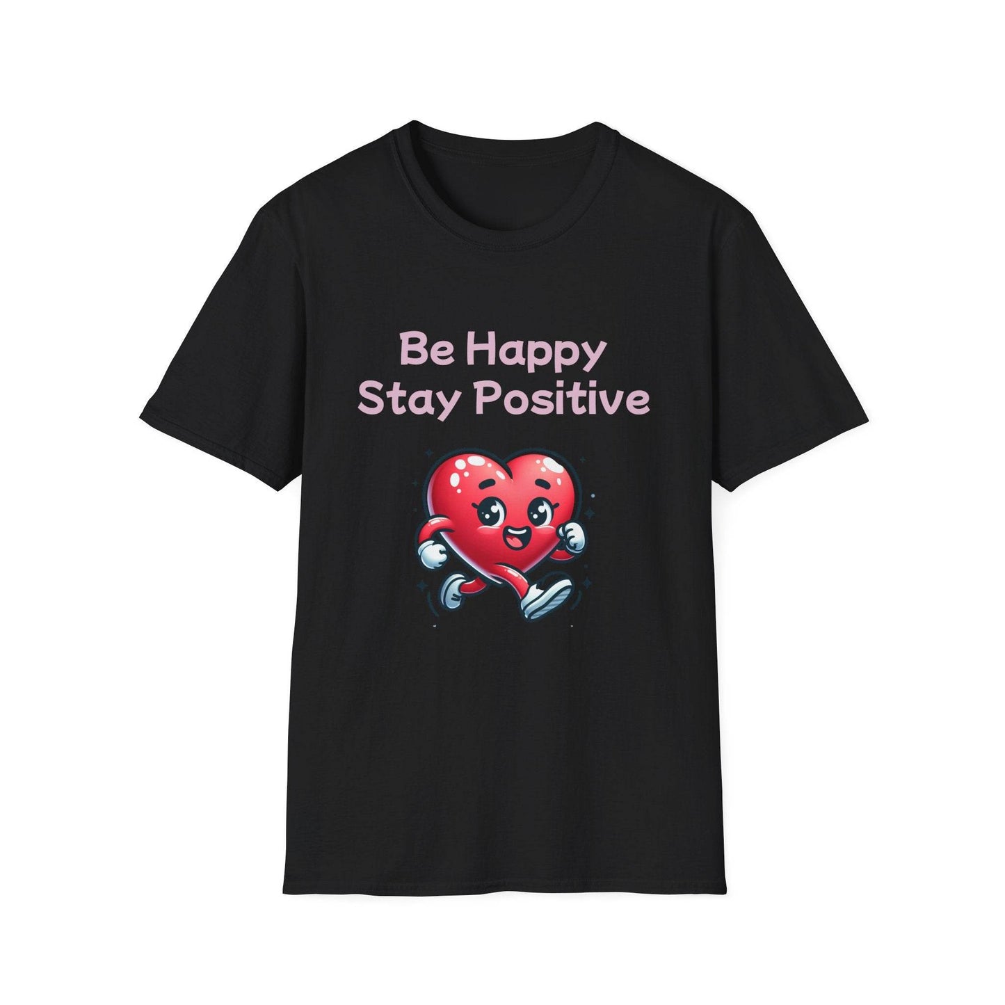Be Happy Stay Positive Graphic T-Shirt for Optimism Lovers - The Dreamer's Bookshop.