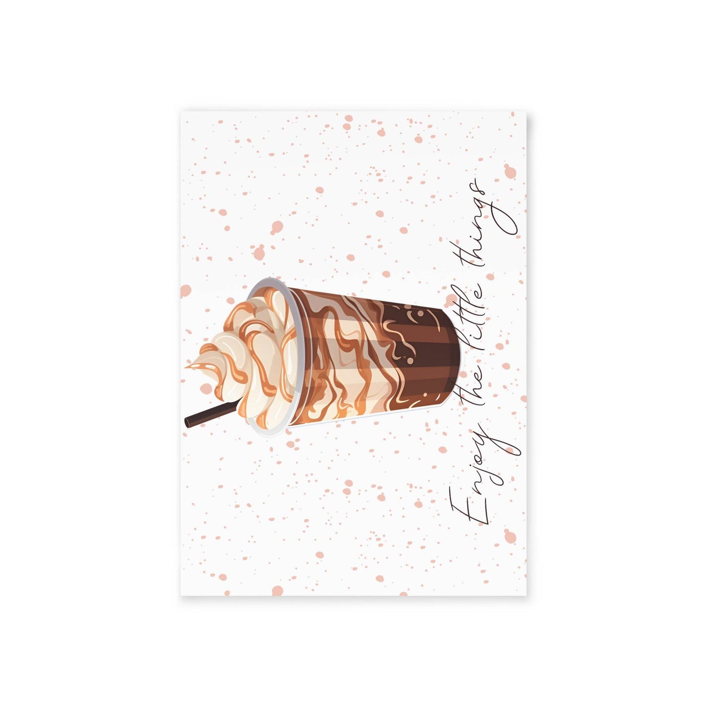 The Dreamer's Bookshop "Iced Coffee" Enjoy the Little Things Card - The Dreamer's Bookshop.