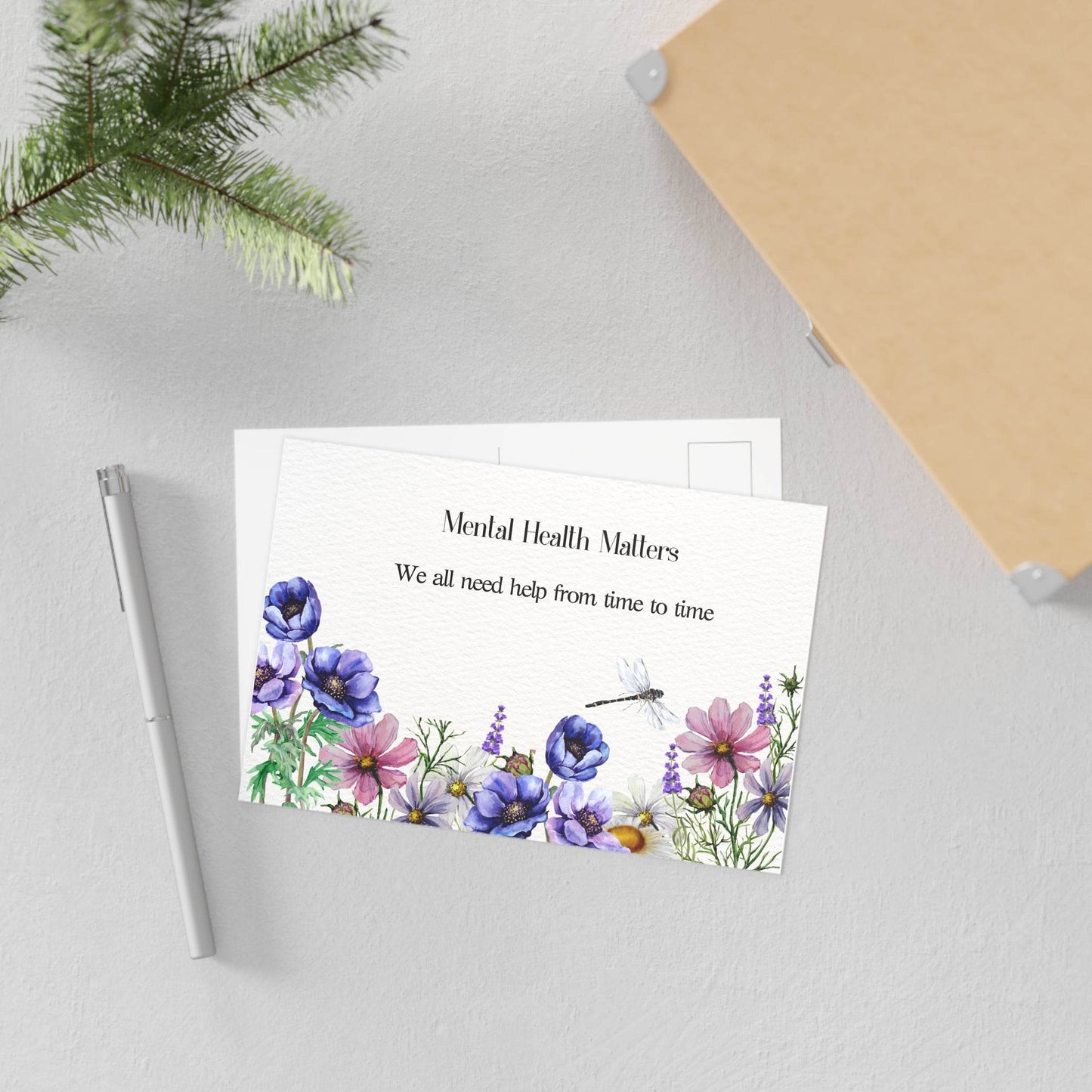 Watercolor "Need Help" Mental Health Matters Art Print - The Dreamer's Bookshop.