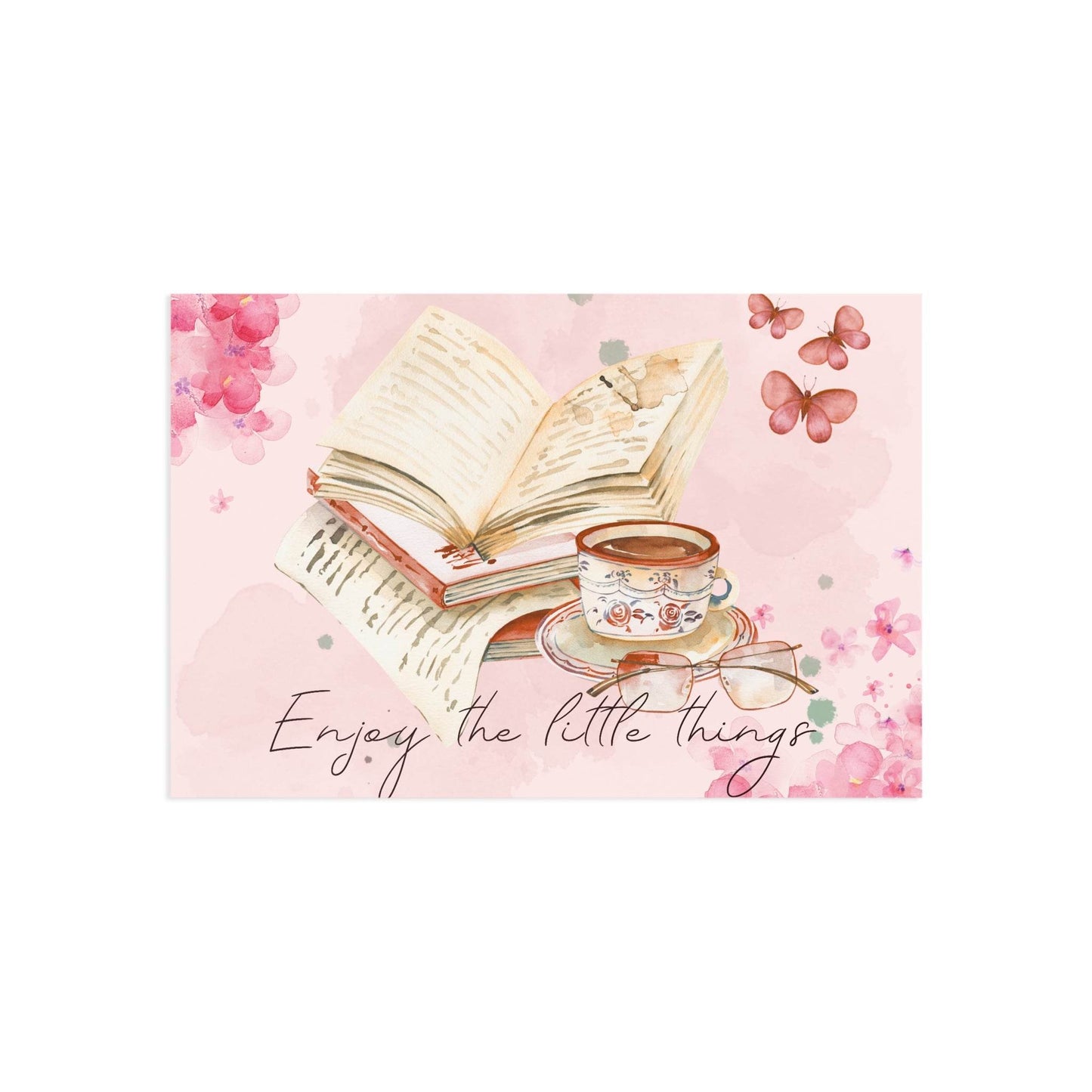 The Dreamer's Bookshop "Bookworm" Enjoy the Little Things Card - The Dreamer's Bookshop.
