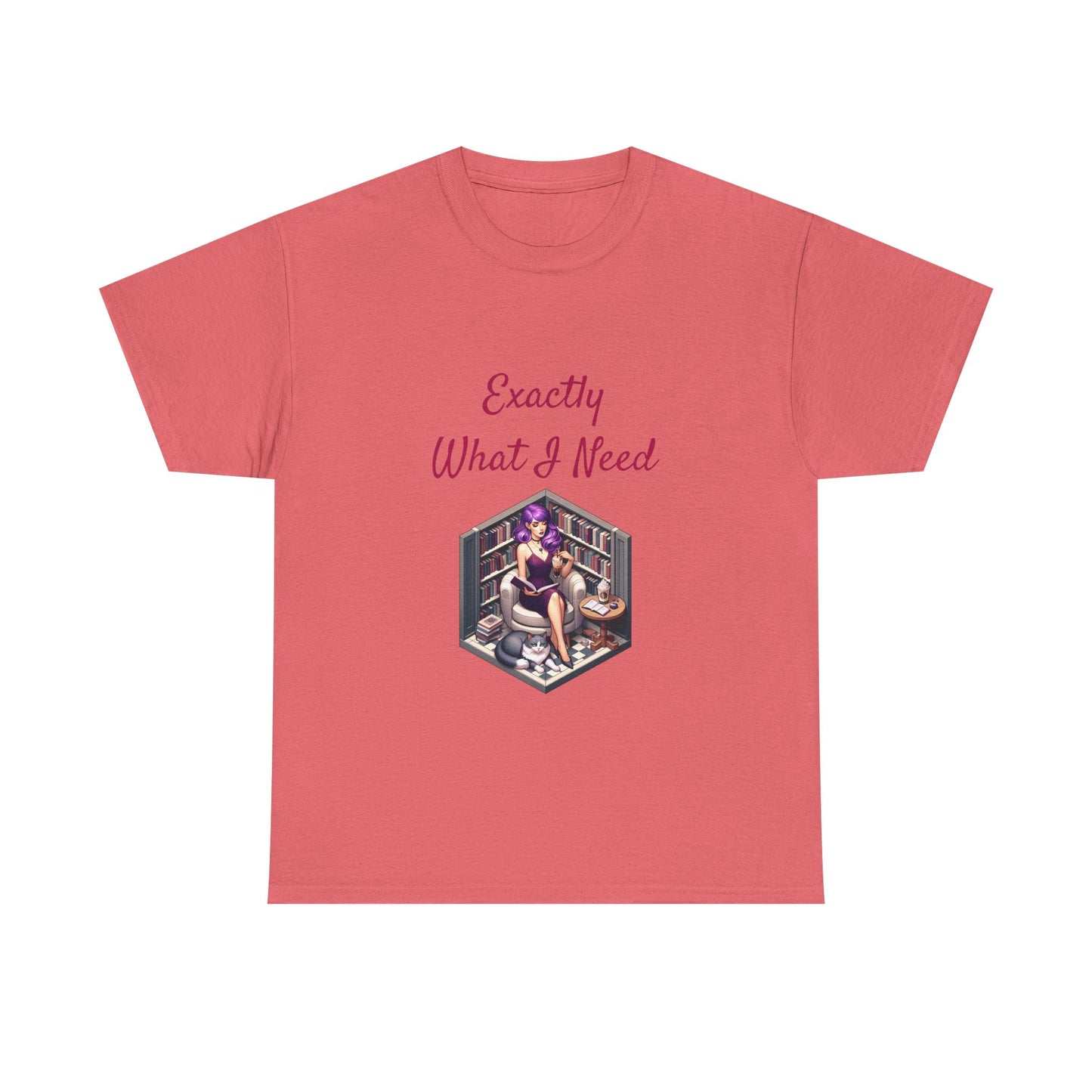 Book Lover's Unisex Heavy Cotton Tee - "What I Need" - The Dreamer's Bookshop.