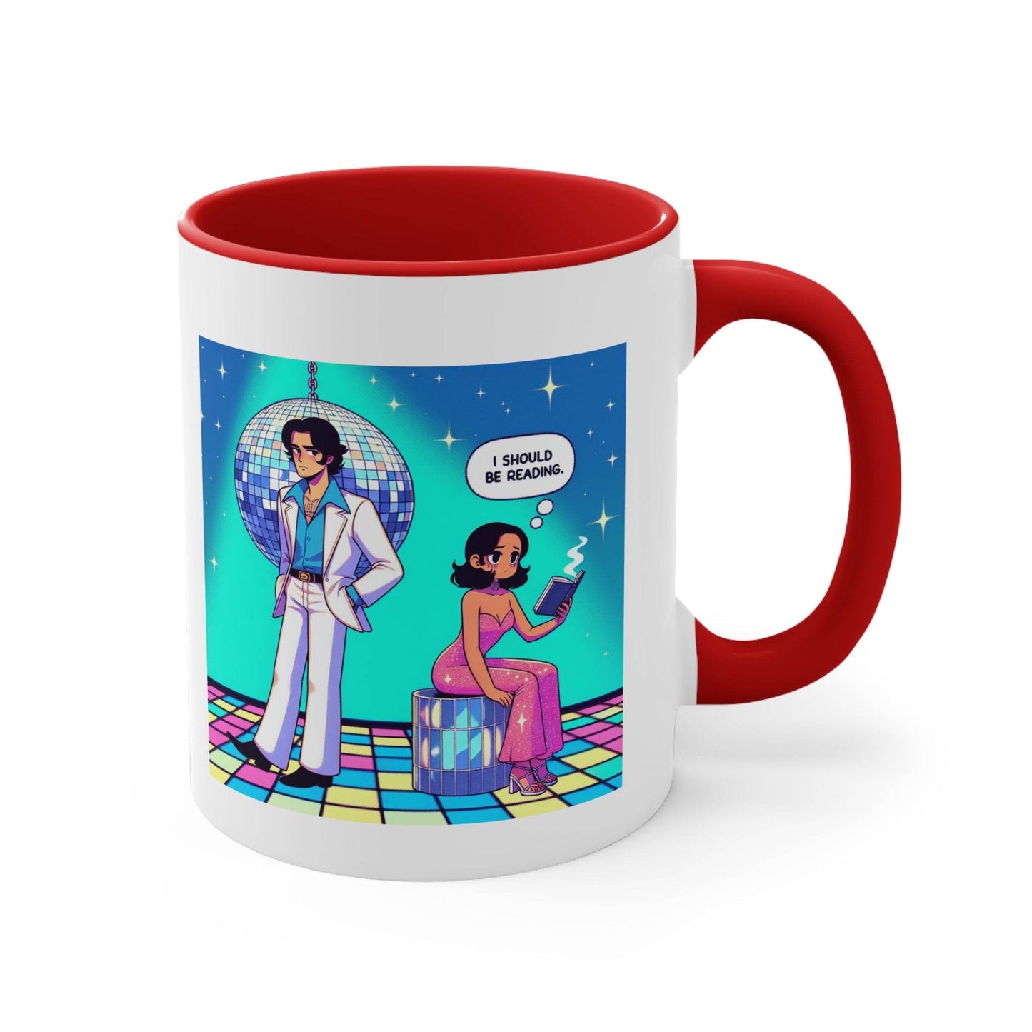 I should be reading Mug - 11oz Fun Coffee Cup for Happy Vibes - The Dreamer's Bookshop.