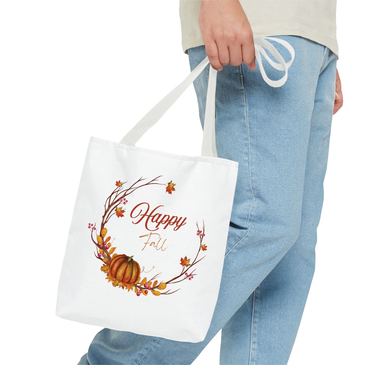 Happy Fall Tote Bag - Cozy Autumn Design