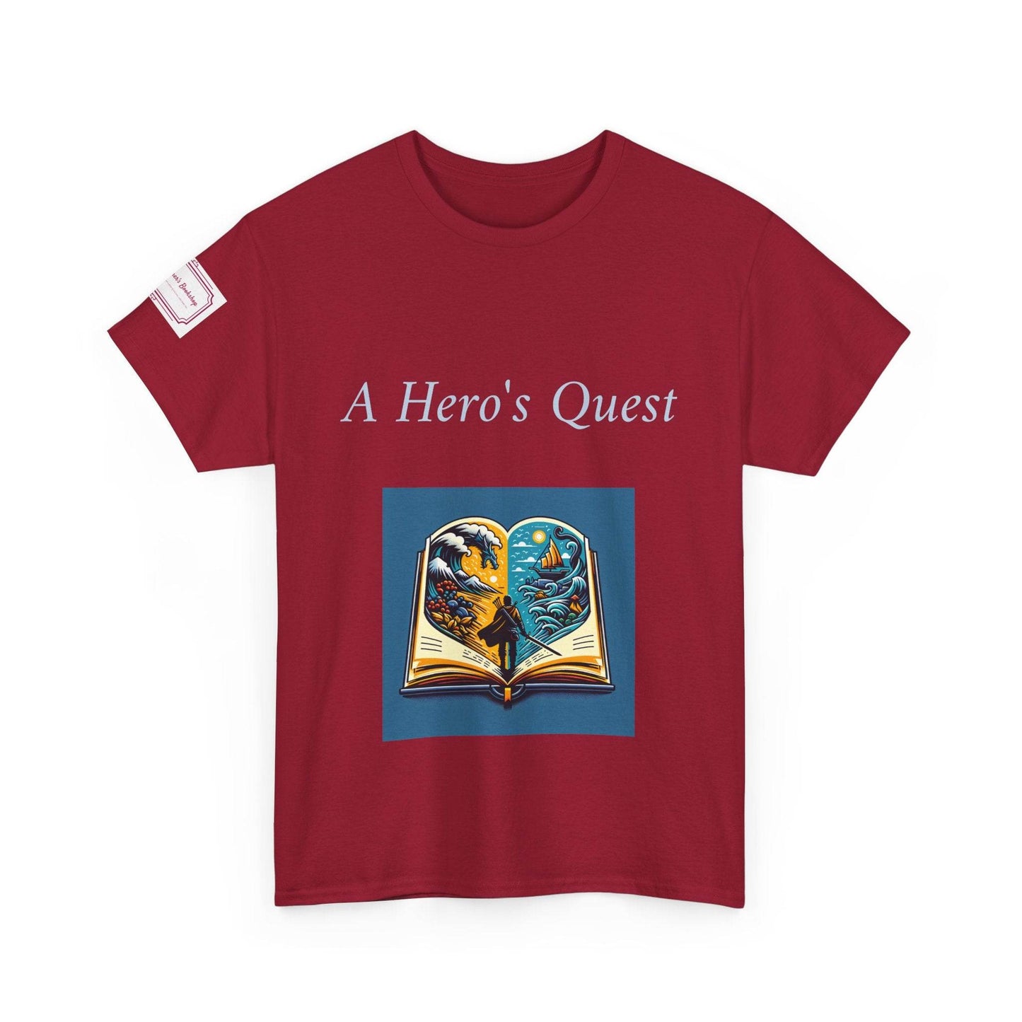 Adventure - Graphic Unisex Heavy Cotton Tee - Hero's Quest - The Dreamer's Bookshop.