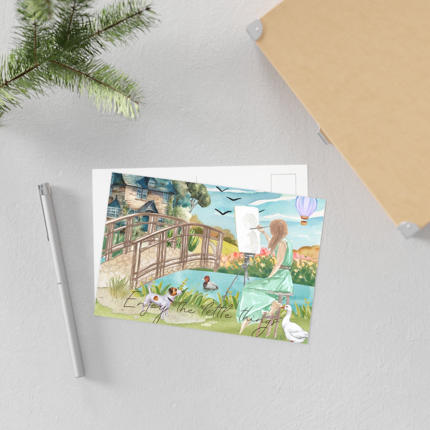 The Dreamer's Bookshop "Painting" Enjoy the Little Things Card - The Dreamer's Bookshop.
