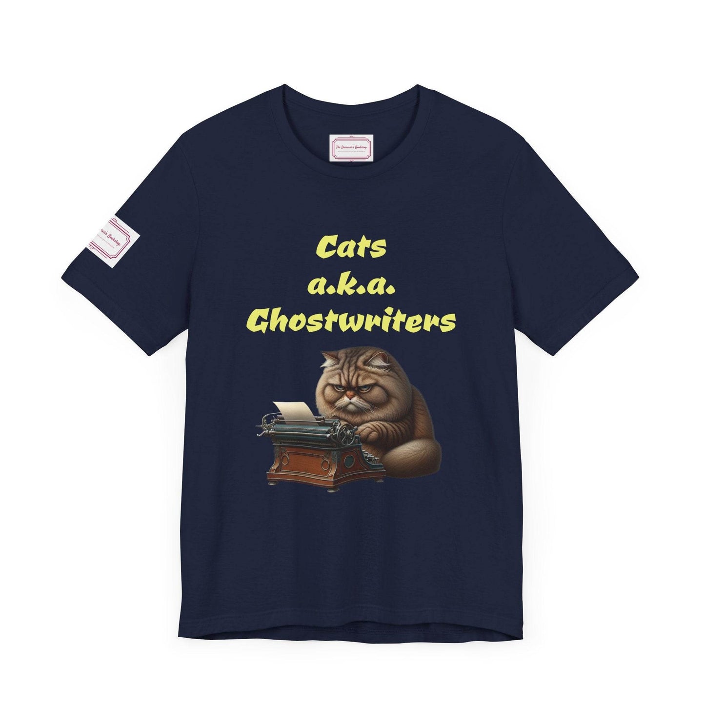 Cats Ghostwriters Tee - Fun Short Sleeve Shirt for Writers & Book Lovers - The Dreamer's Bookshop.