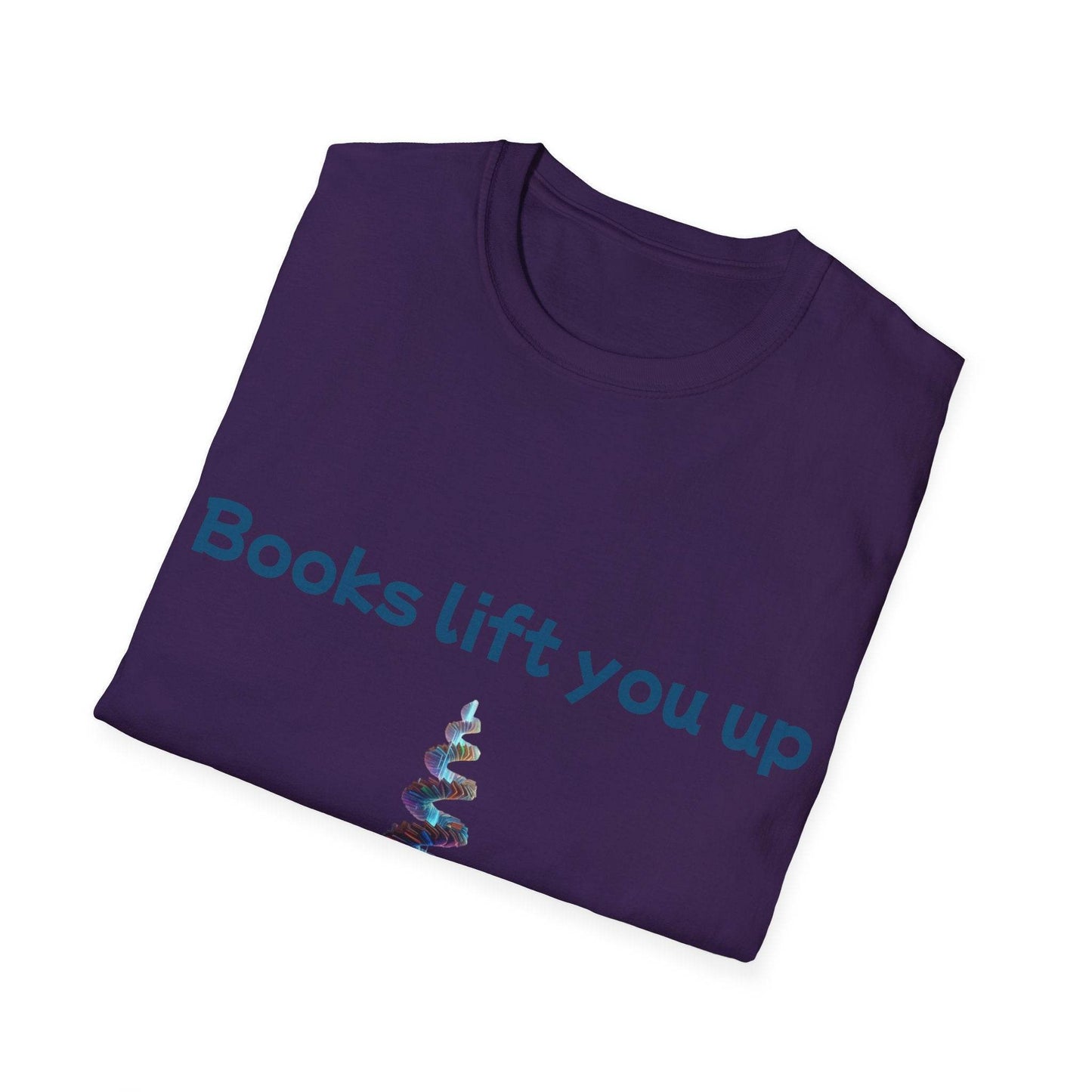 Inspirational Unisex Softstyle T-Shirt - Books Lift You Up - The Dreamer's Bookshop.