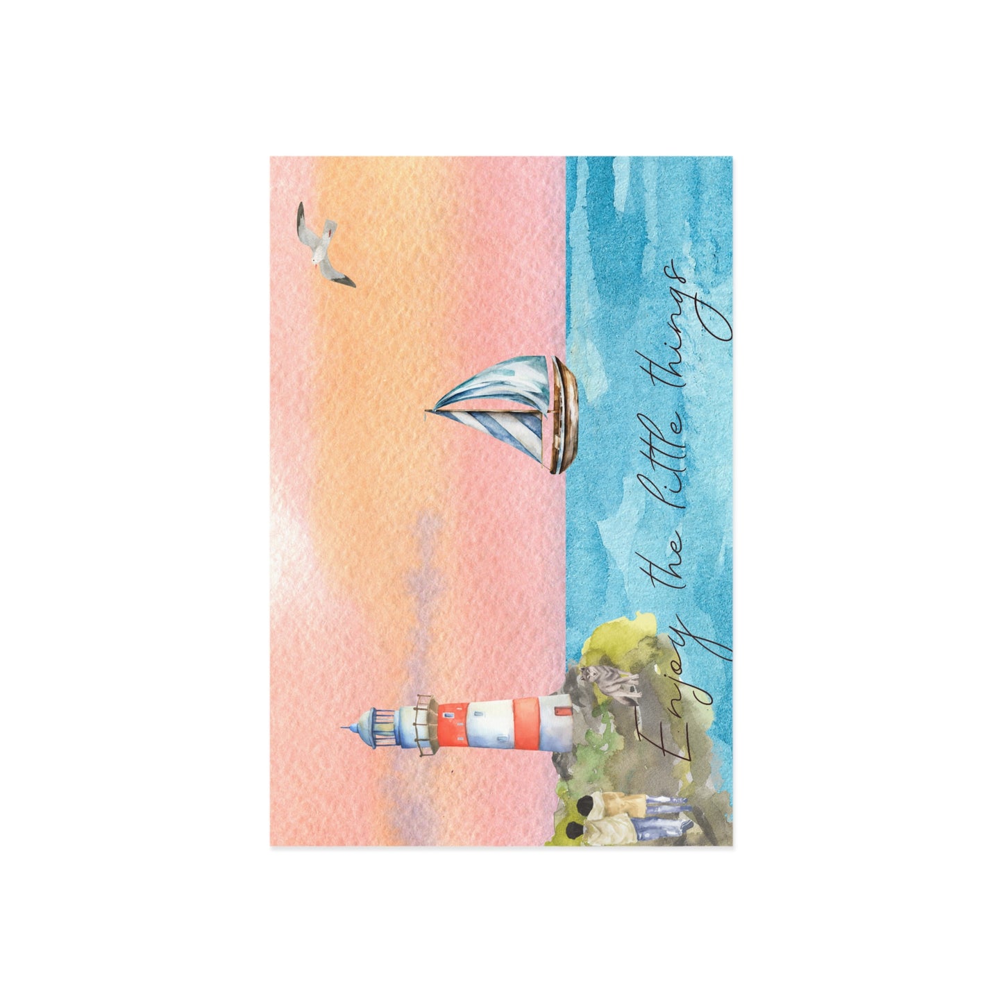 The Dreamer's Bookshop "Lighthouse" Enjoy the little things Card