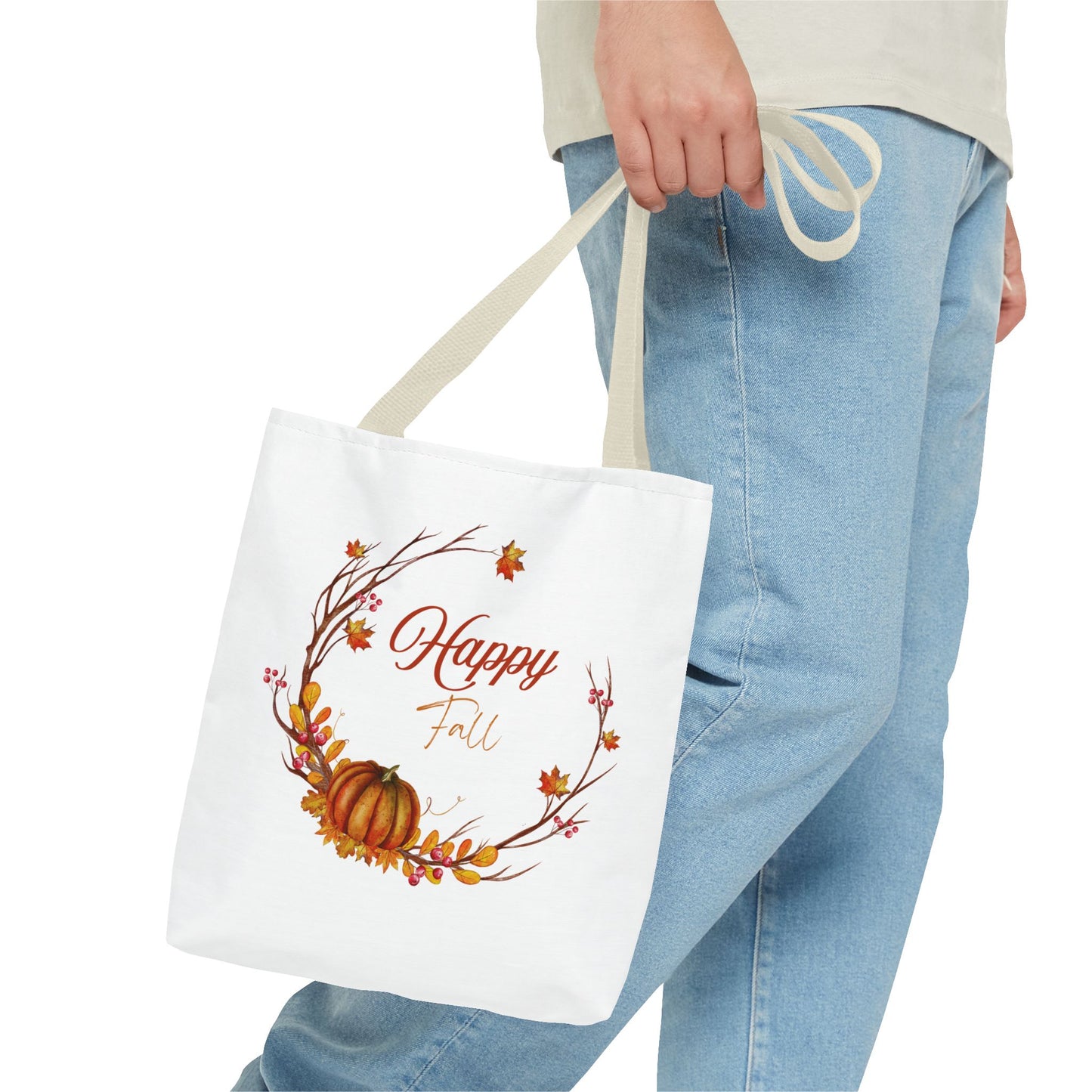 Happy Fall Tote Bag - Cozy Autumn Design