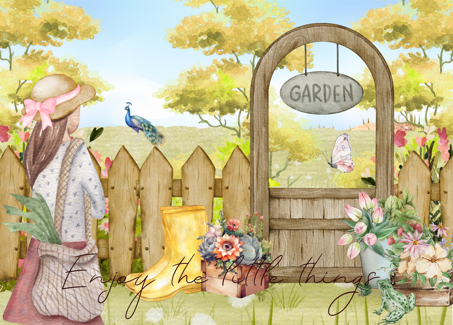 The Dreamer's Bookshop "Garden Love" Enjoy Little Things Card - The Dreamer's Bookshop.