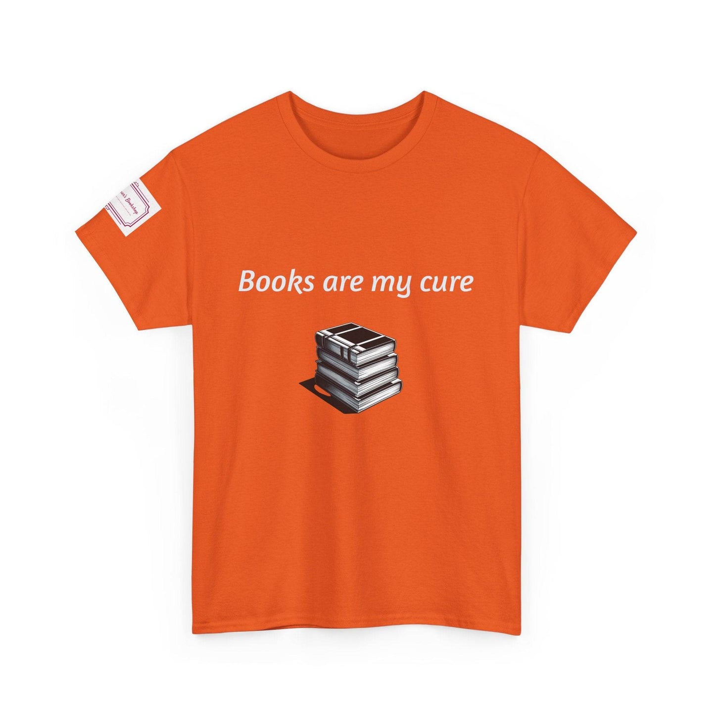 Books are my cure - Inspirational Unisex Heavy Cotton Tee - The Dreamer's Bookshop.