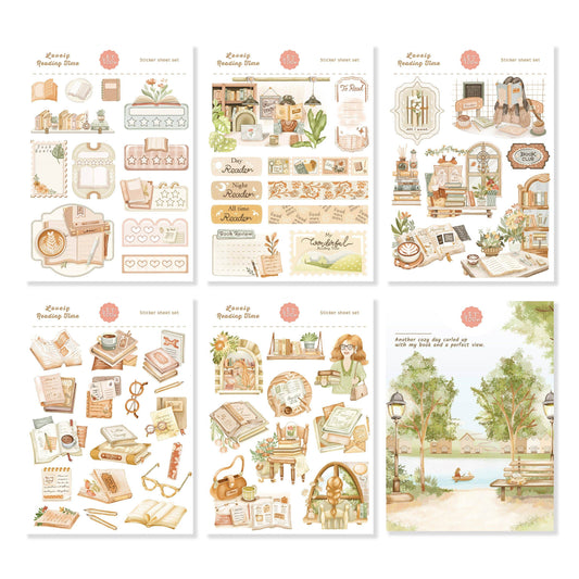 LETTOOn - Heerlijke leestijd - Stickerset - The Dreamer's Bookshop.