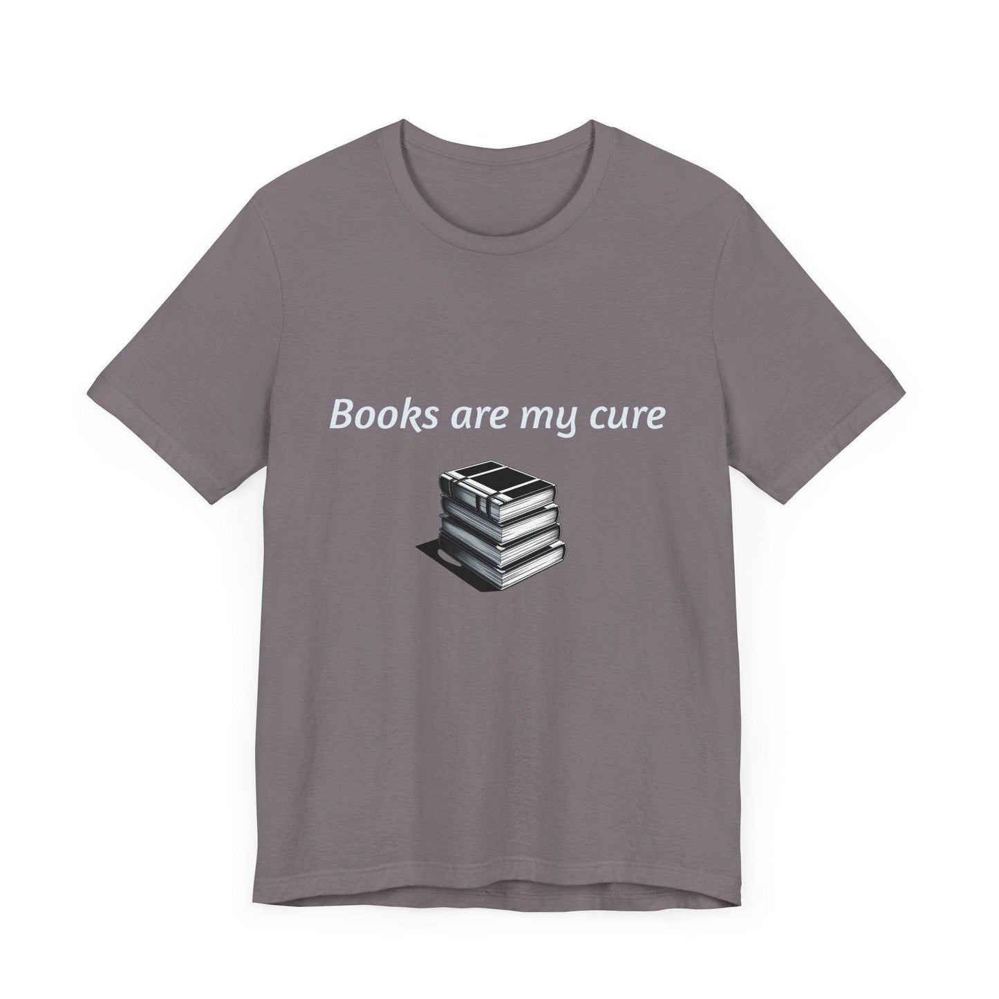 Inspirational Unisex Short Sleeve Tee - Books are my cure - The Dreamer's Bookshop.
